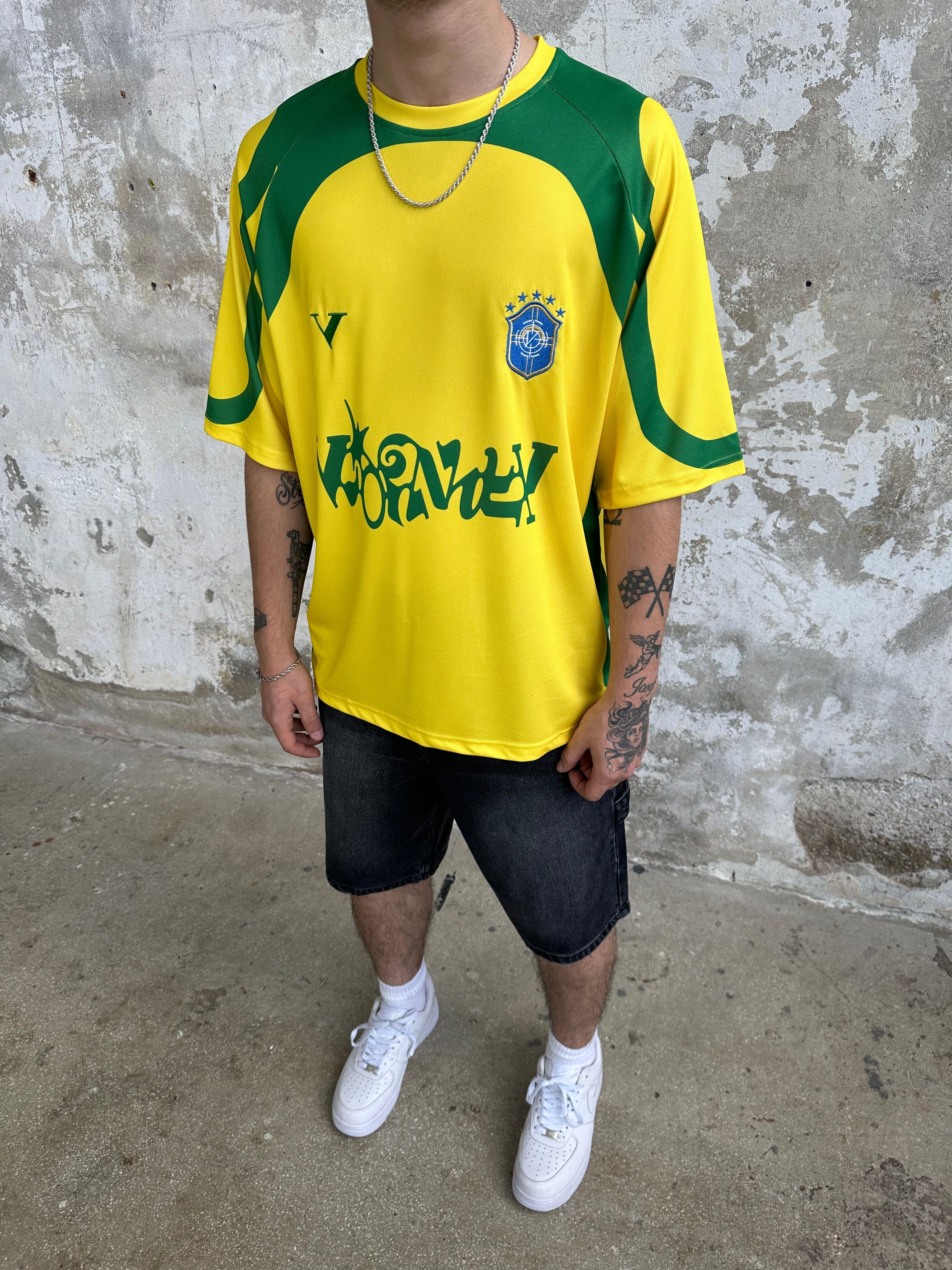 Brezilya Forma T-Shirt - Sarı-Yeşil