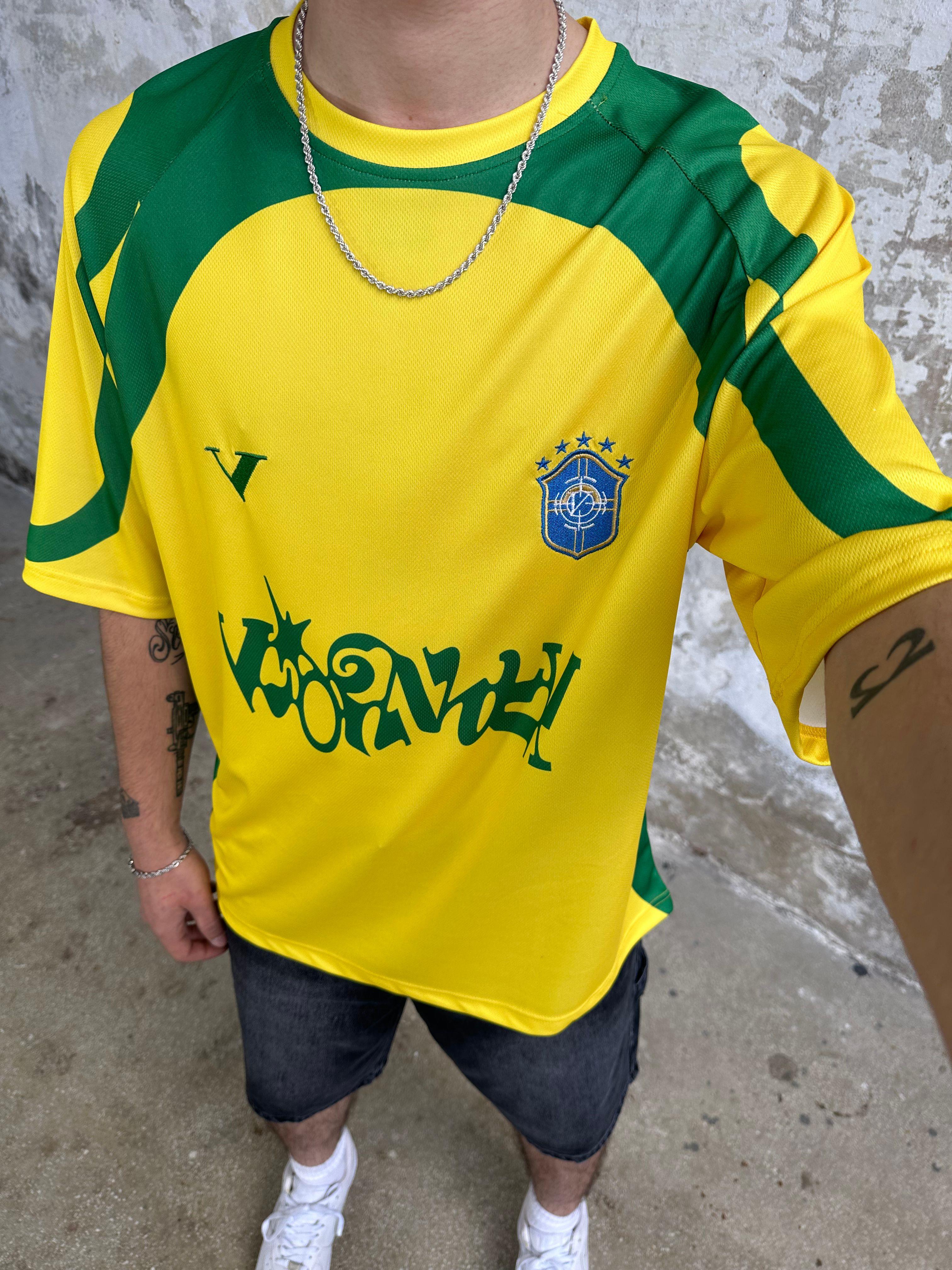Brezilya Forma T-Shirt - Sarı-Yeşil