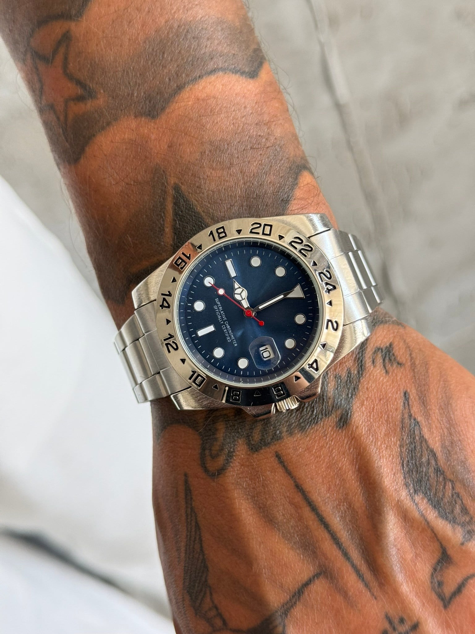Çelik Kordonlu GMT Erkek Kol Saati