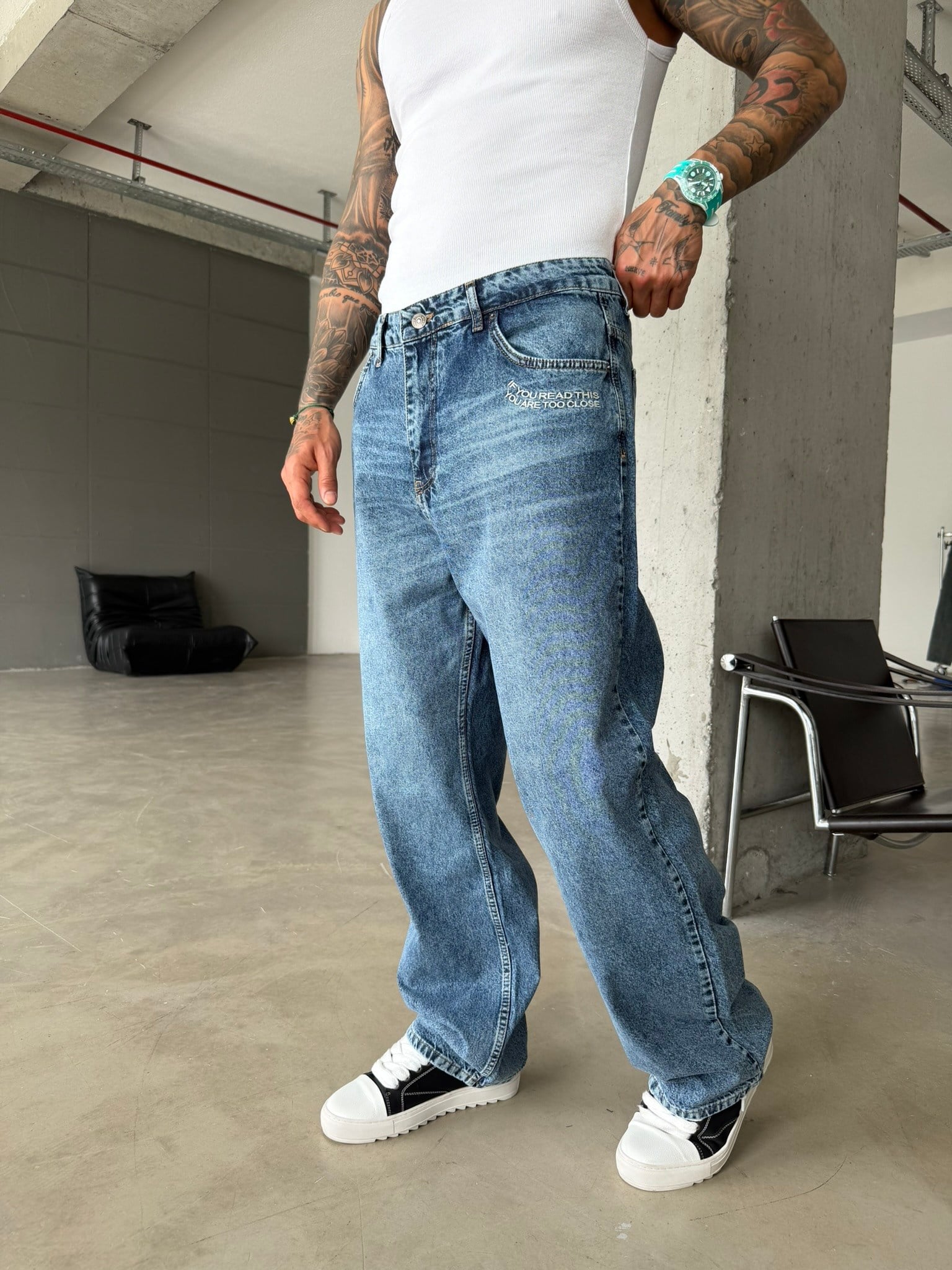 Cep Bakış Detaylı Basic Pantolon - Lacivert