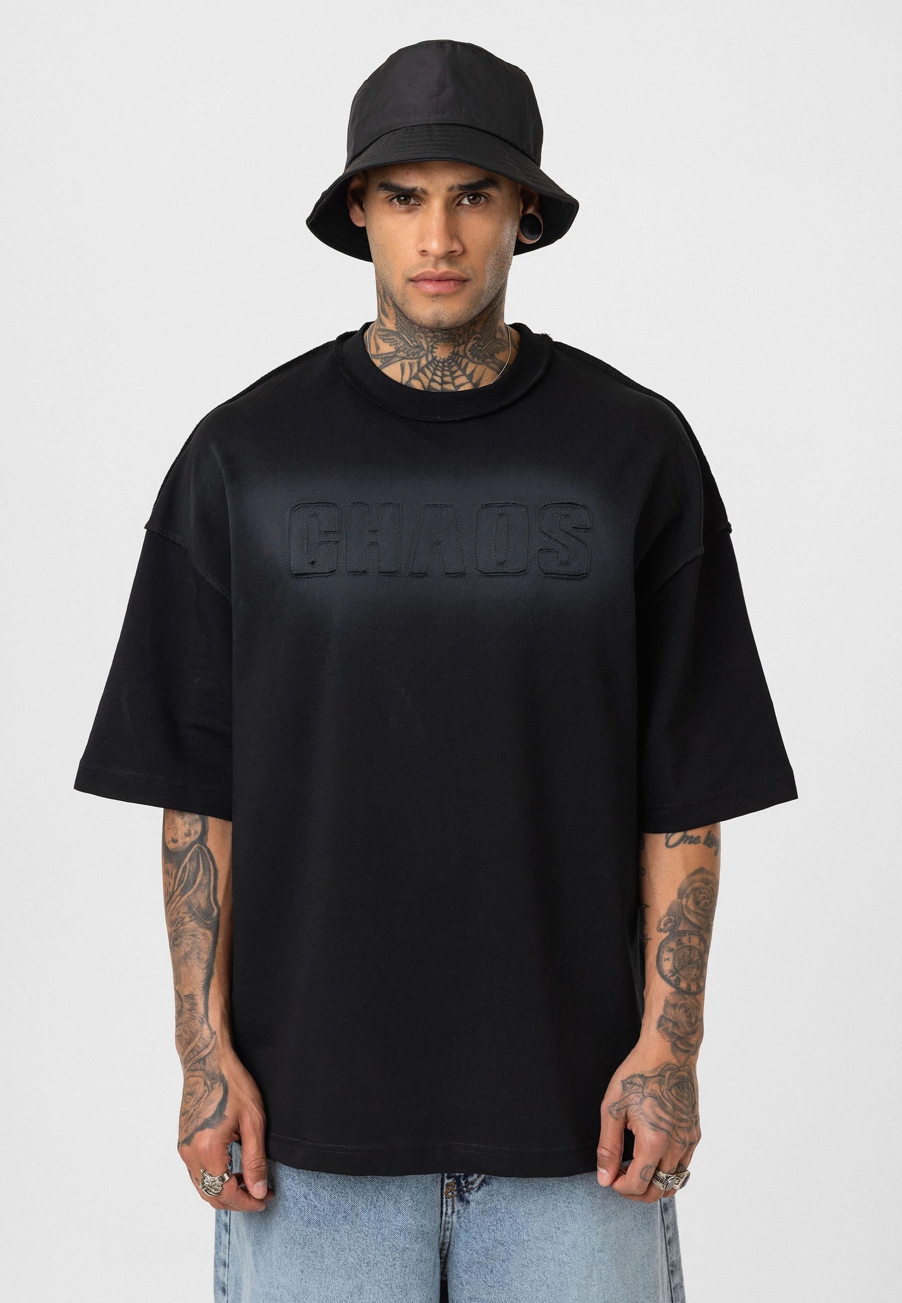 Chaos Star Oversize T-Shirt - Siyah