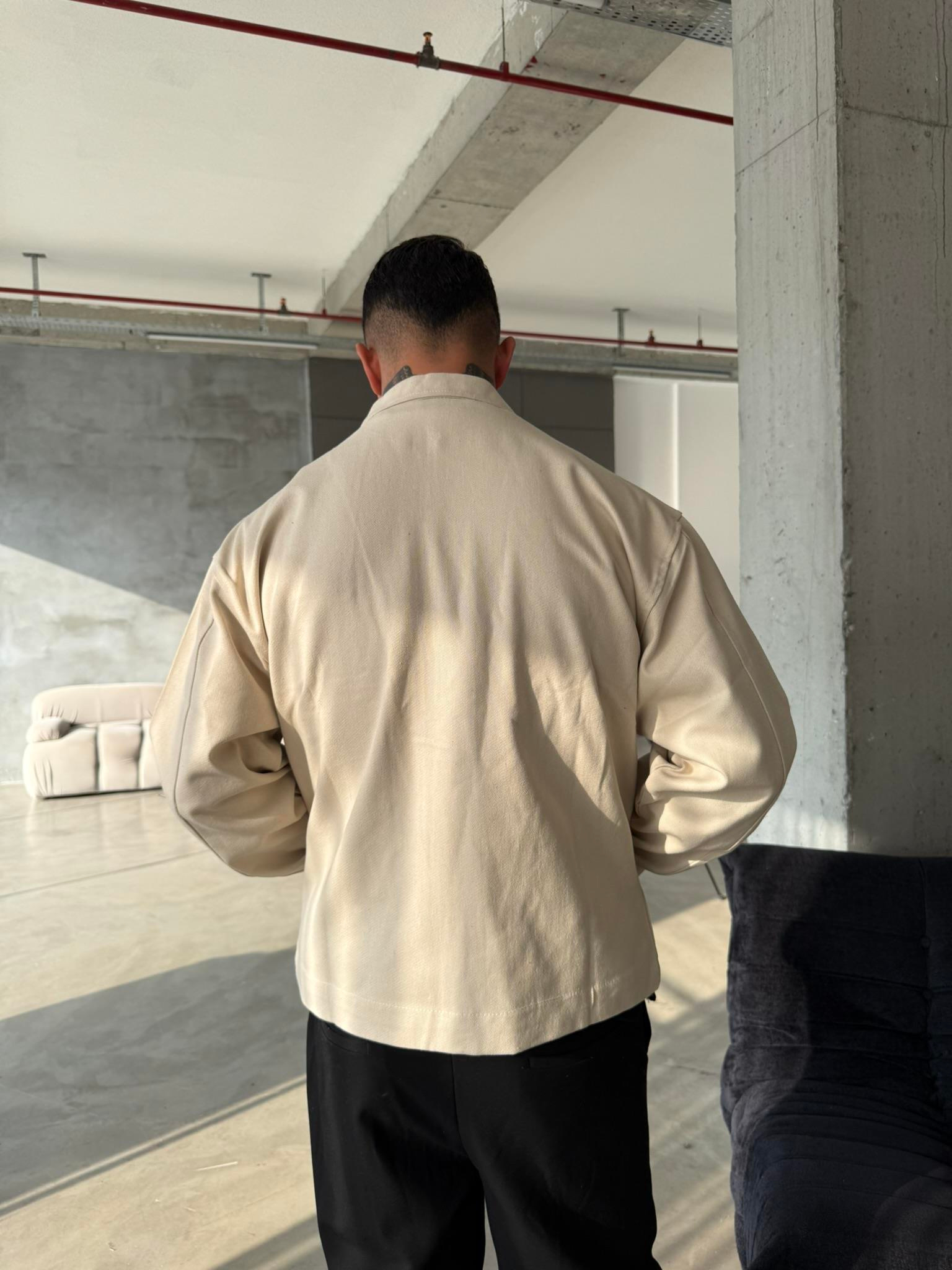 Classic Collar Ceket - Bej