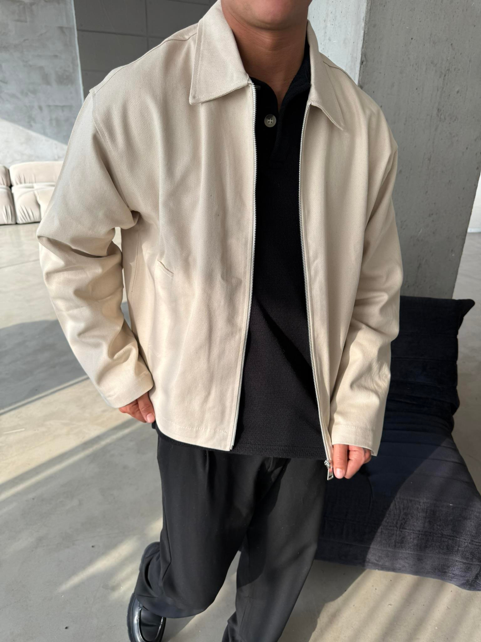 Classic Collar Ceket - Bej