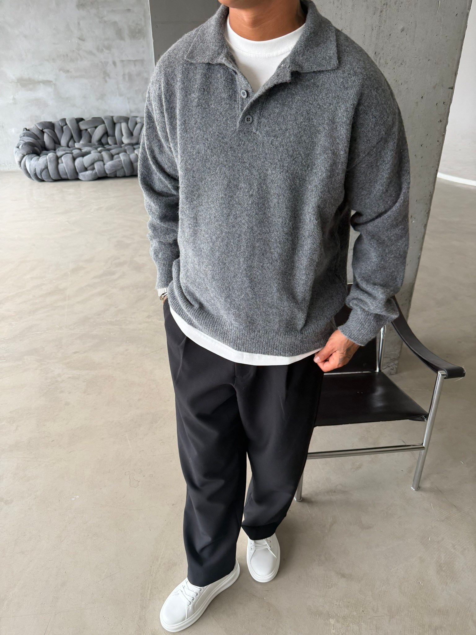 Cozy Soft Basic Premium Polo Yaka Triko