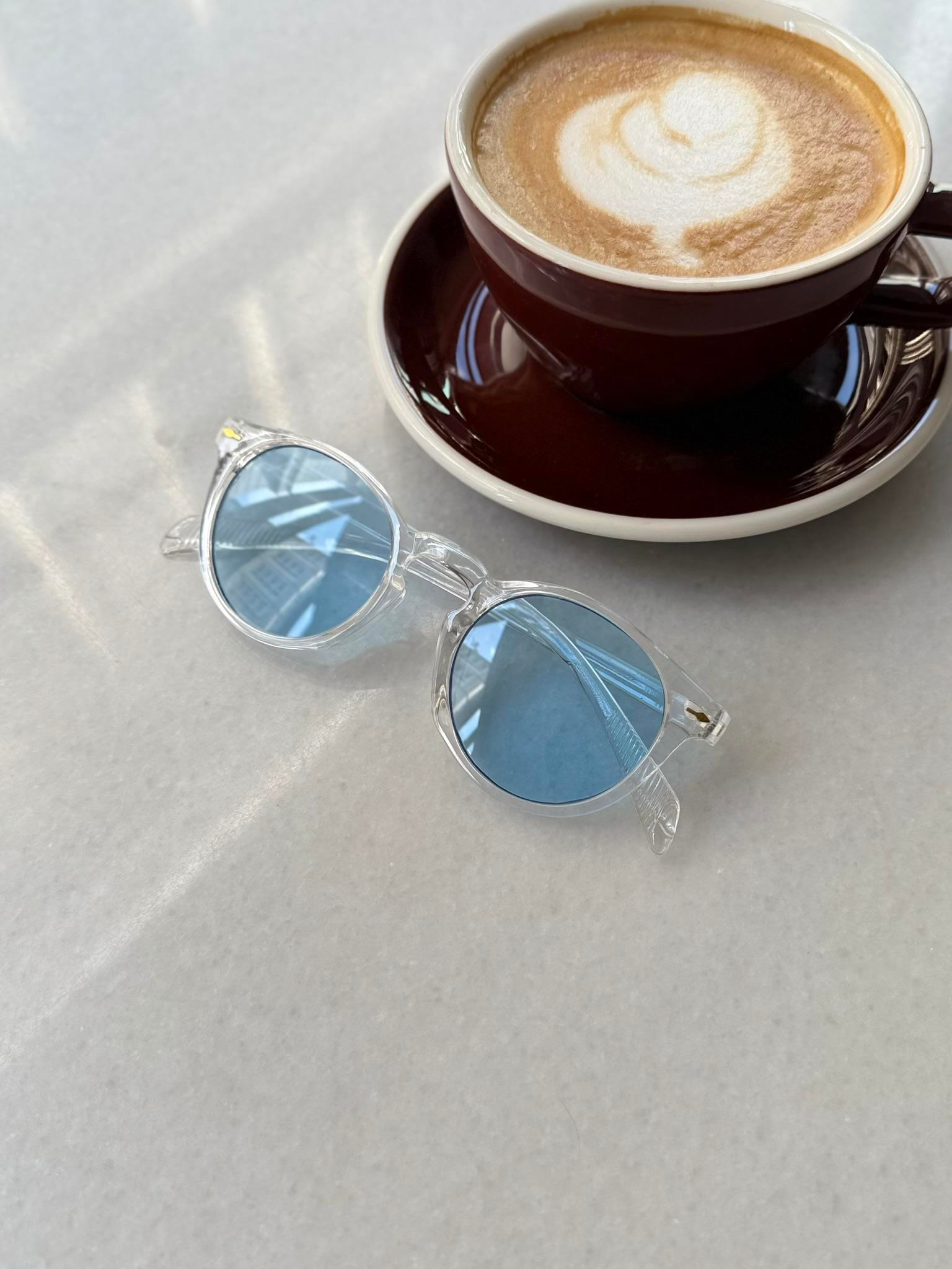 Crystal Bluea Şeffaf Çerçeve Gözlük - Mavi