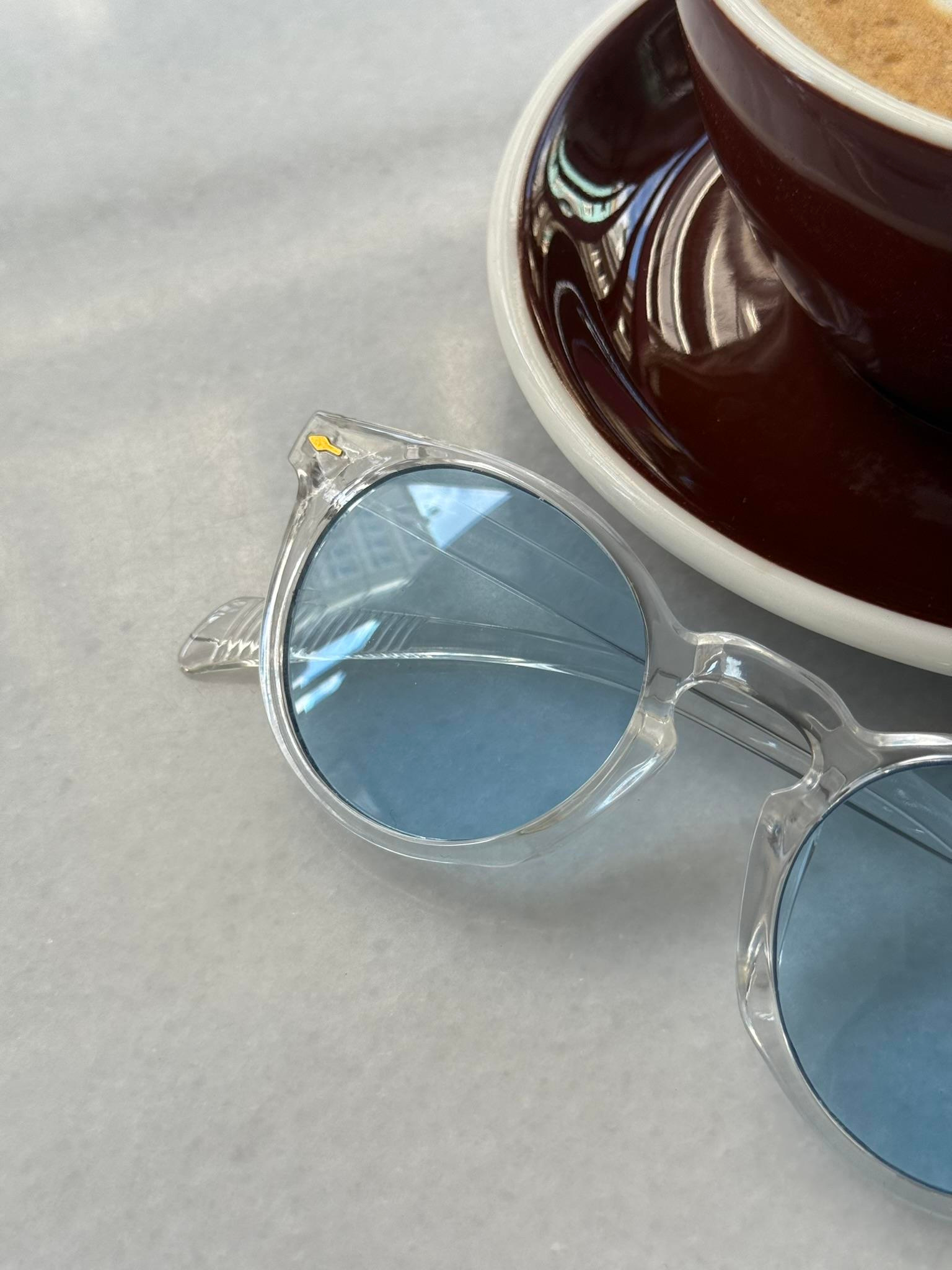 Crystal Bluea Şeffaf Çerçeve Gözlük - Mavi