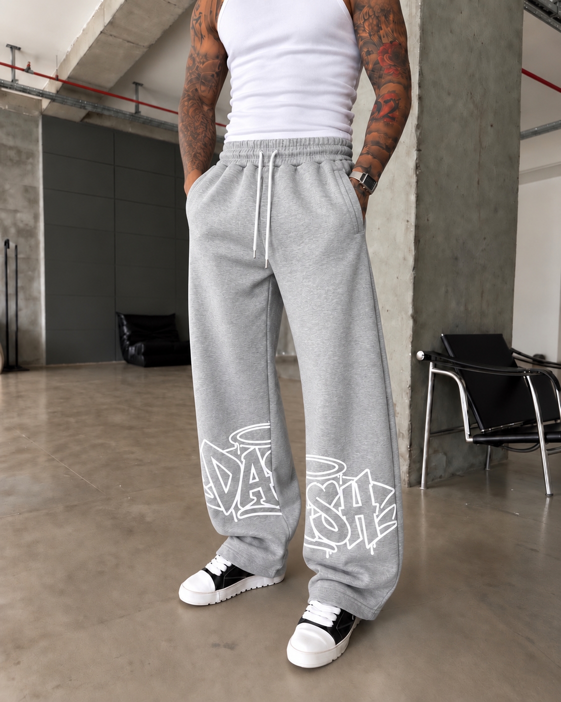 DASH Graffiti Baskılı Kışlık Baggy Eşofman