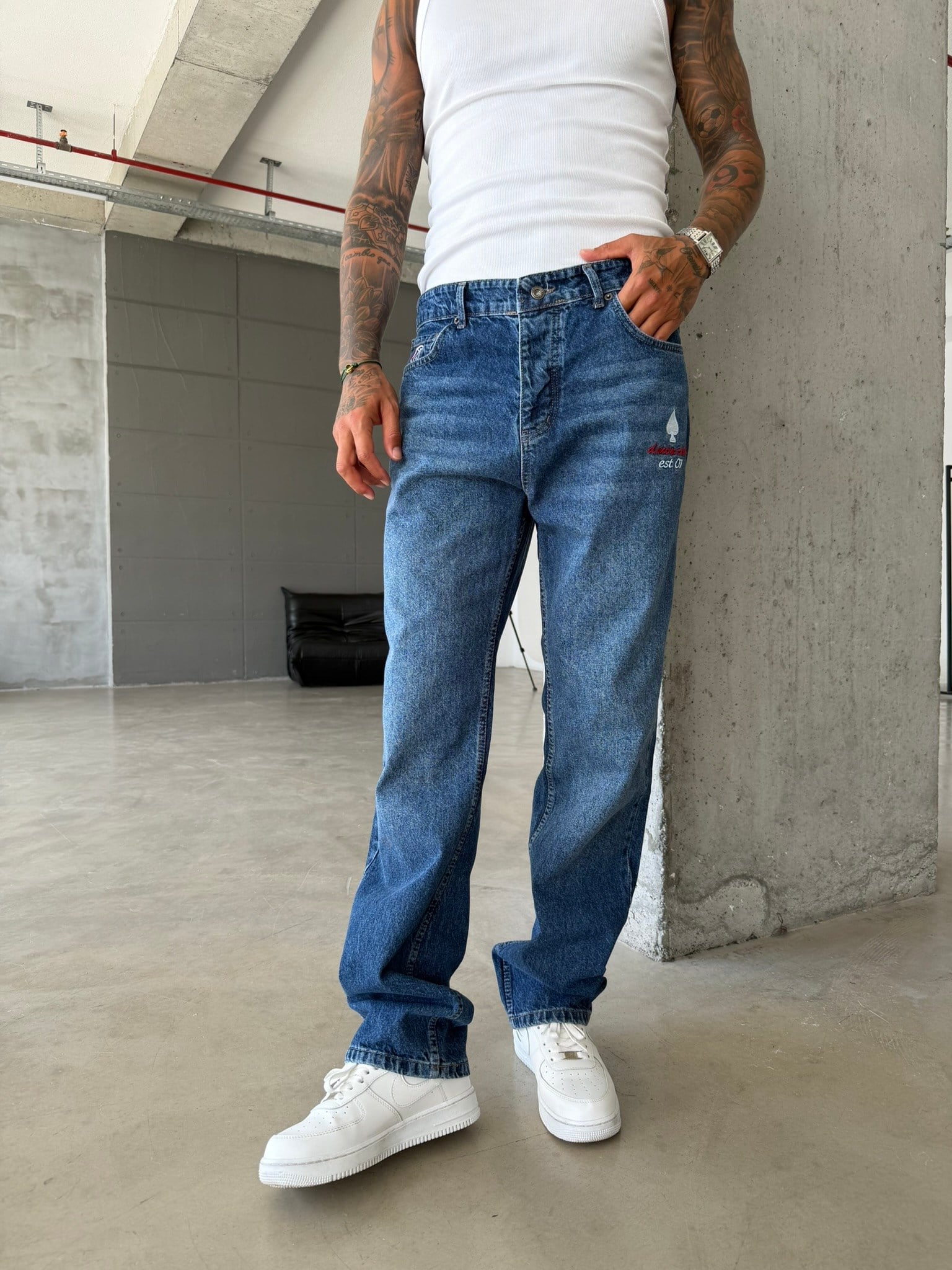 Denim Clup Premium İşleme Pantolon 
