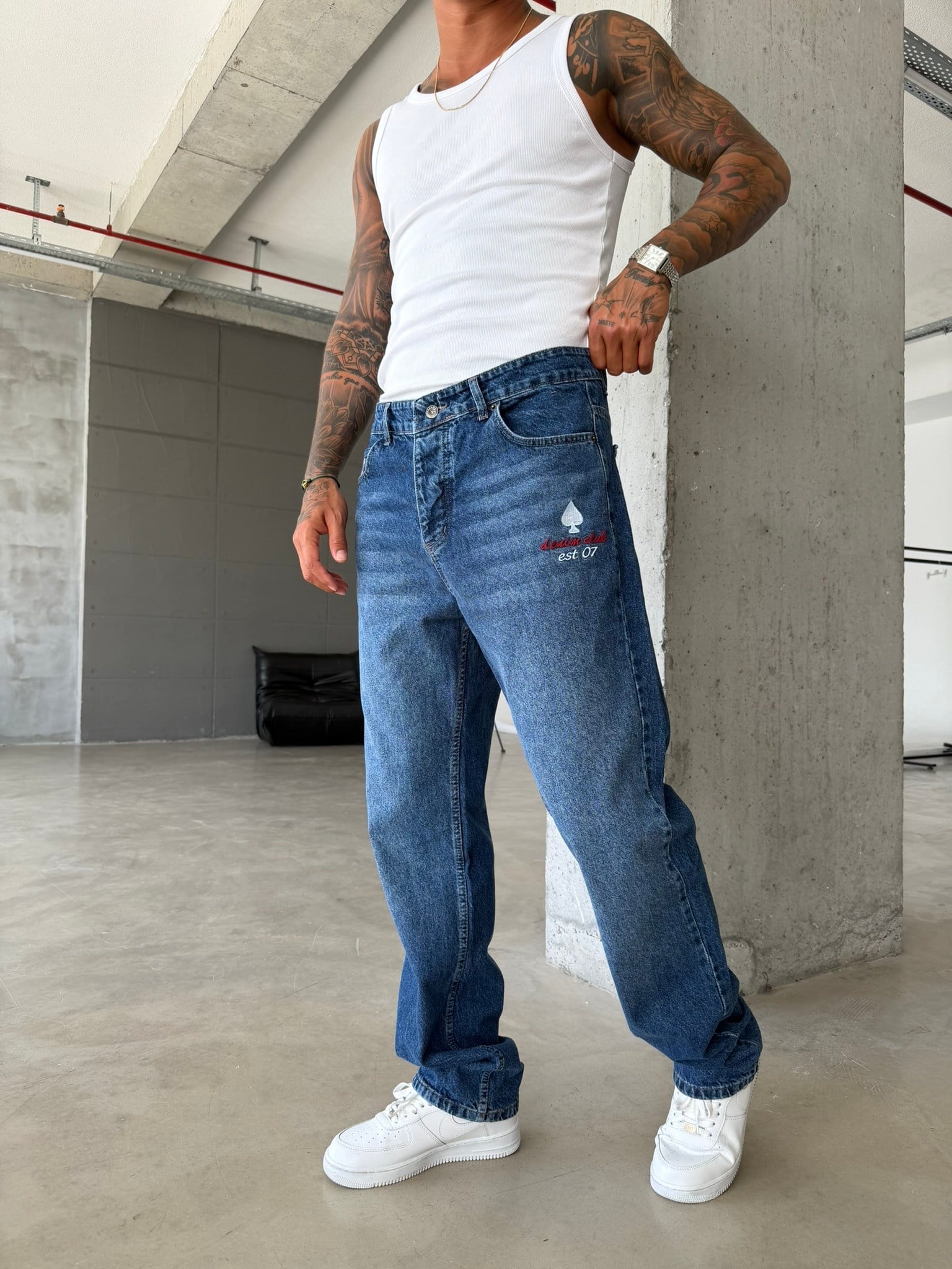 Denim Clup Premium İşleme Pantolon 