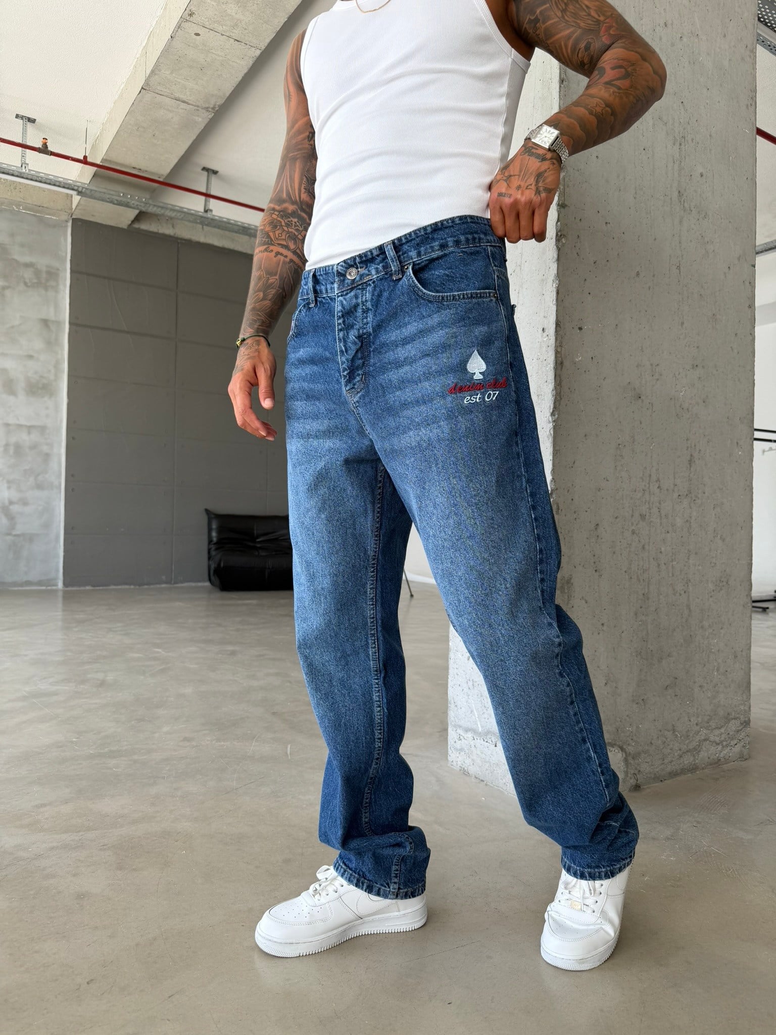 Denim Clup Premium İşleme Pantolon 