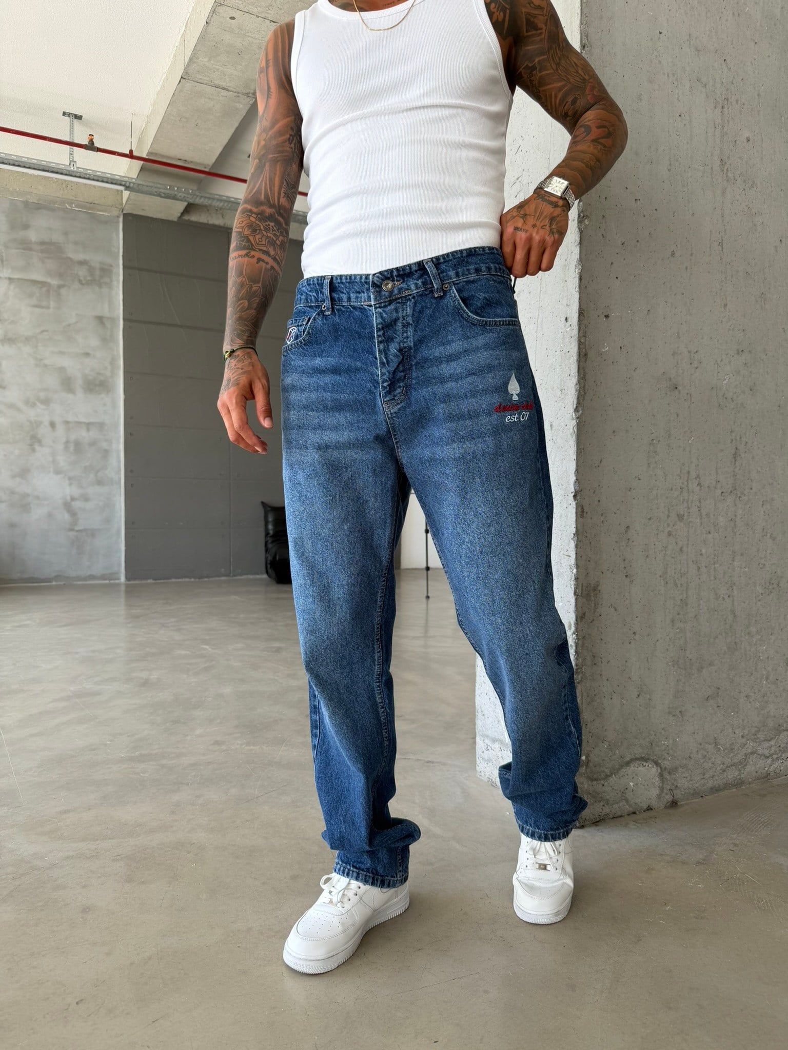 Denim Clup Premium İşleme Pantolon 