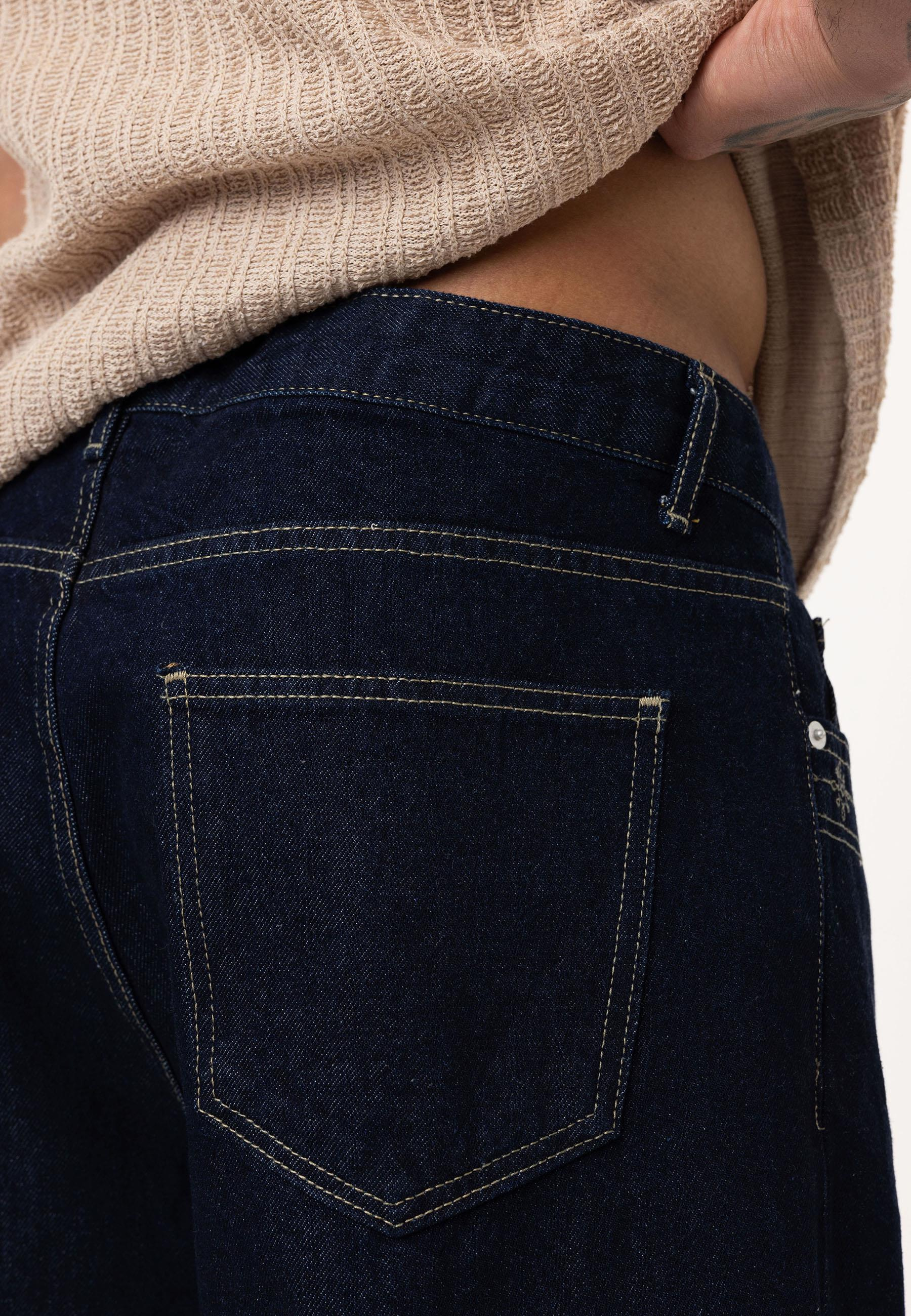 Desenli Basic Baggy Pantolon - Lacivert
