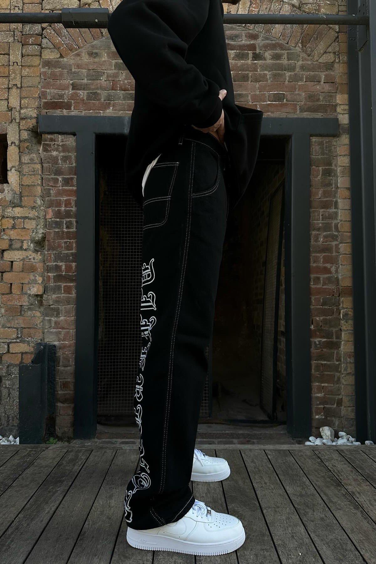 Different Yazılı Baggy Hb111 D-3 Siyah