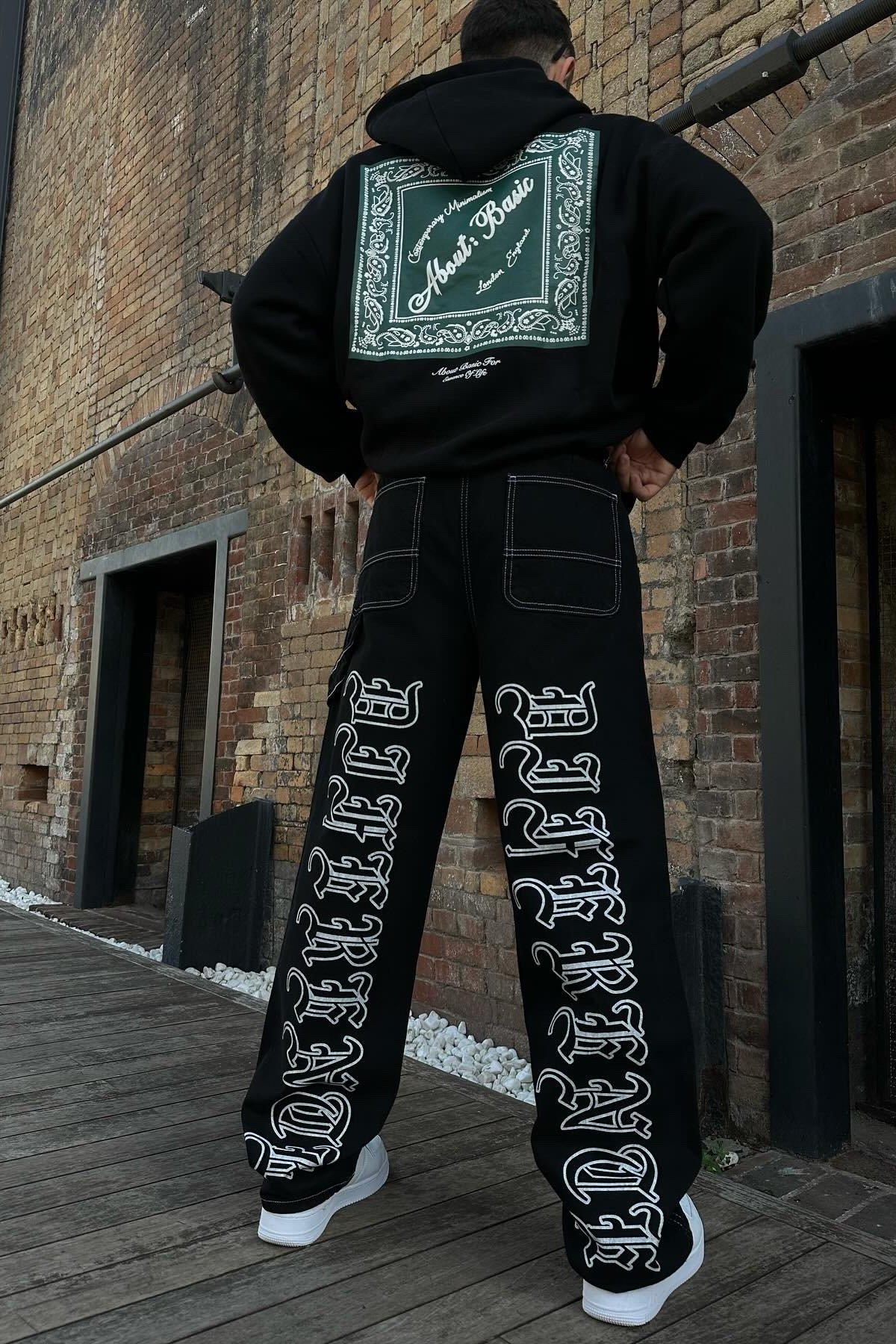 Different Yazılı Baggy Hb111 D-3 Siyah