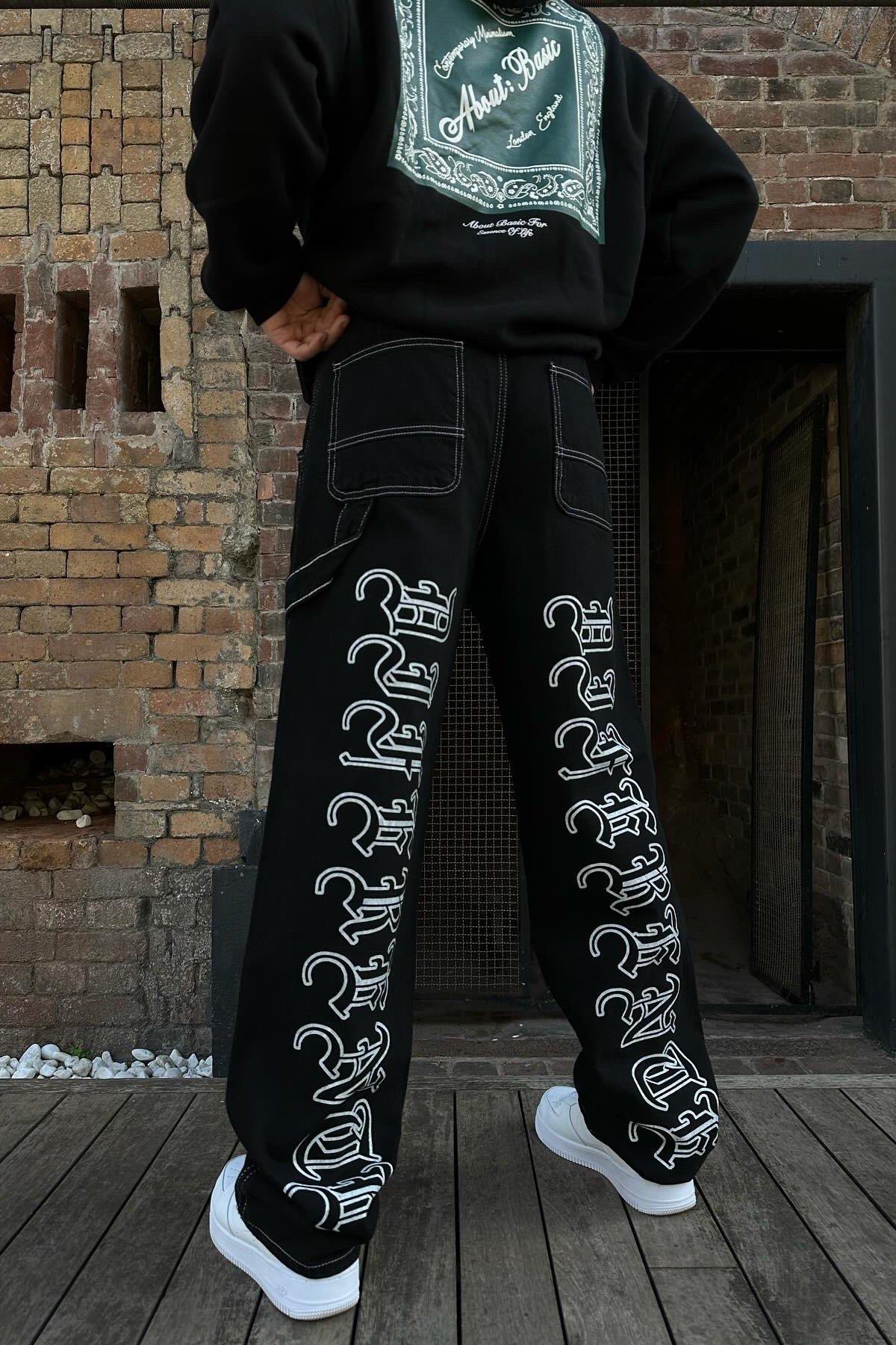 Different Yazılı Baggy Hb111 D-3 Siyah