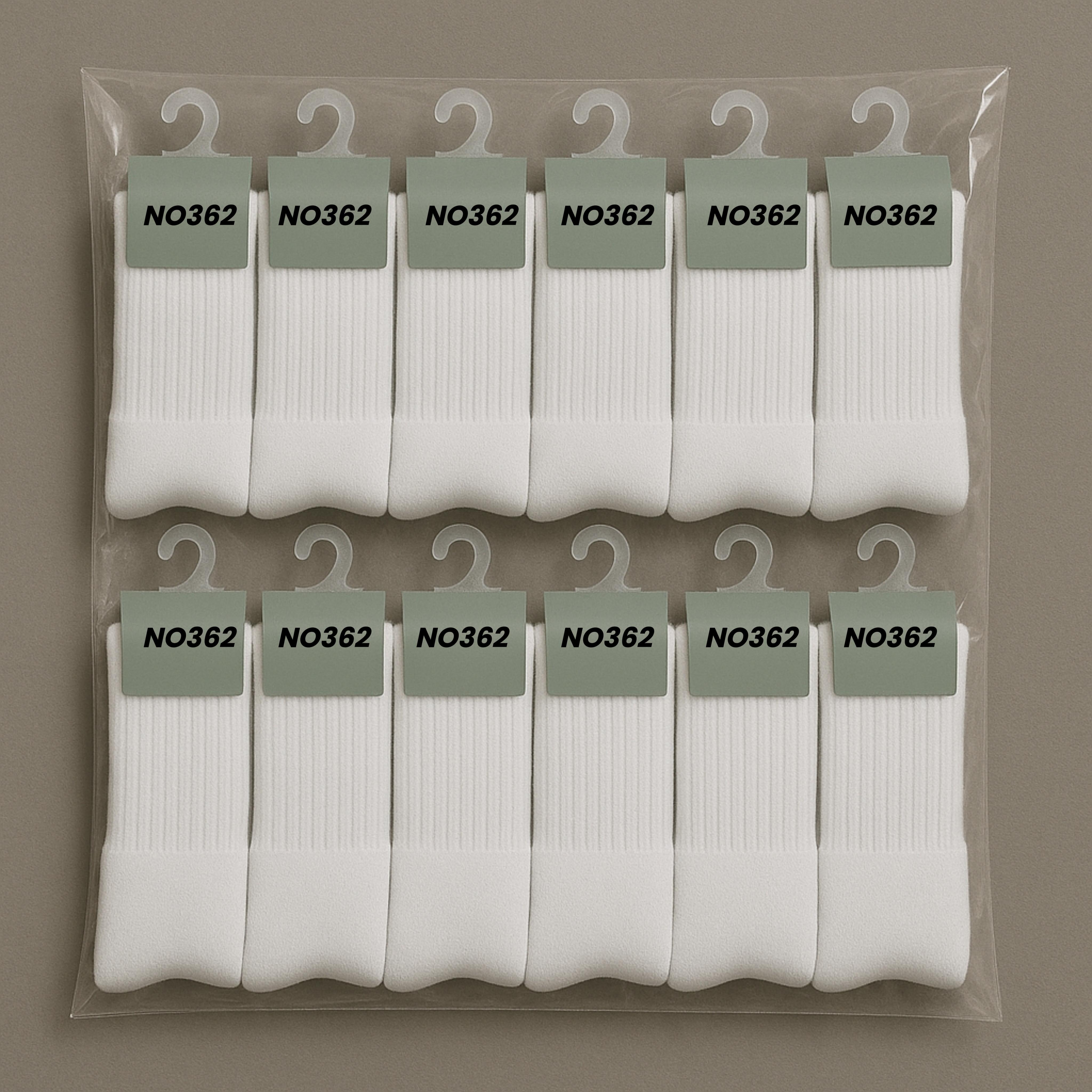 Düz Basic 12'Li Çorap Paketi - Beyaz