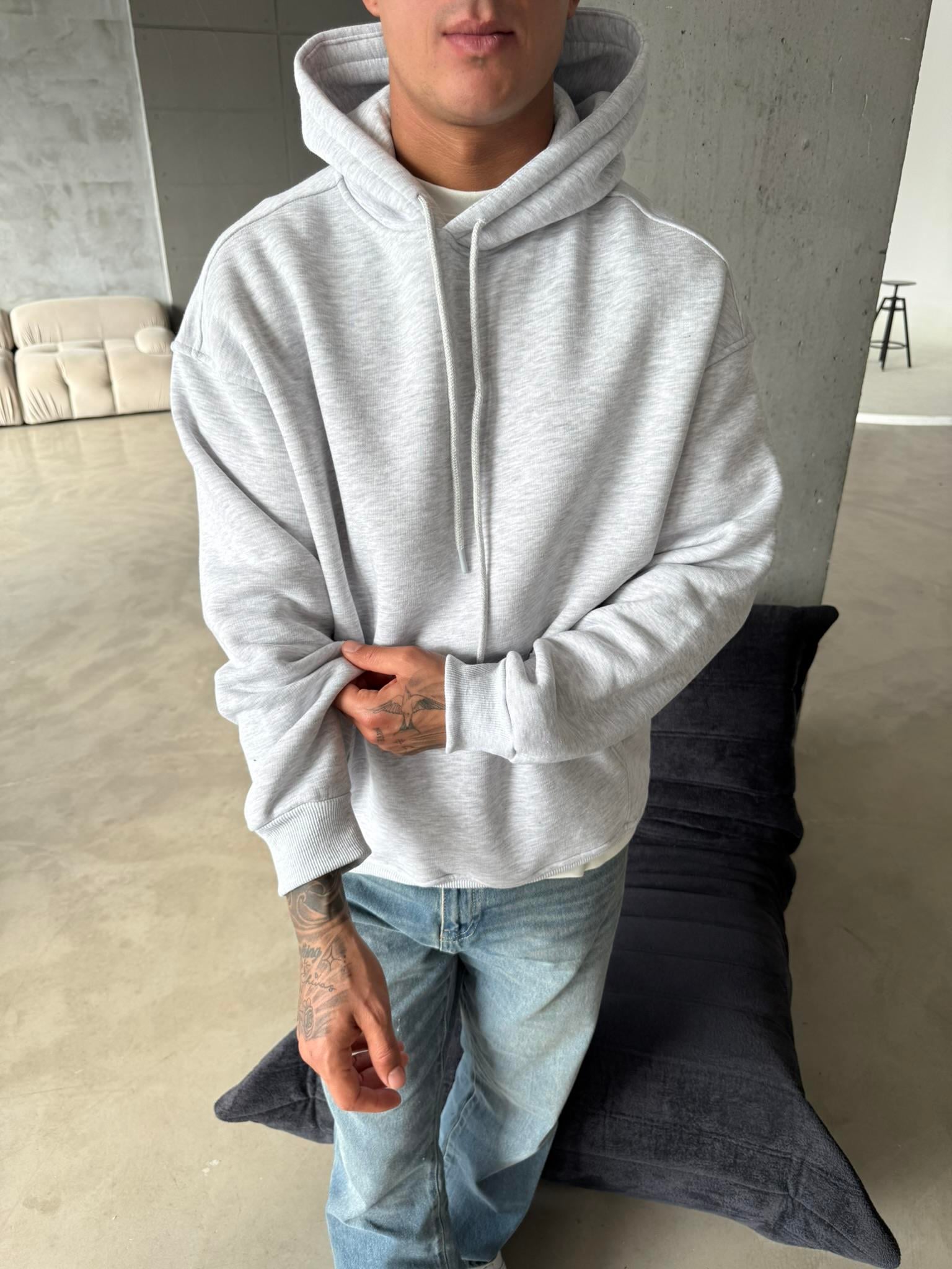 Düz Basic Kapuşonlu Sweatshirt - Karmelanj