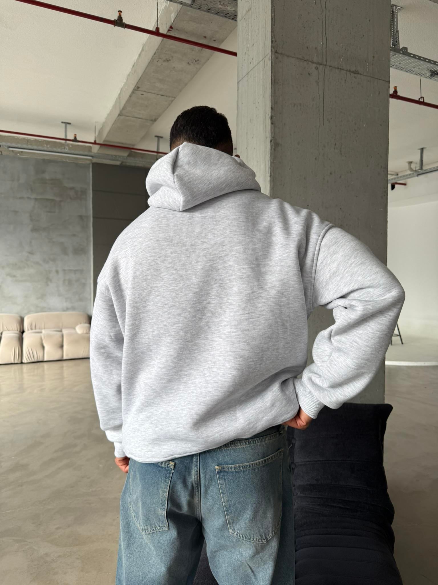 Düz Basic Kapuşonlu Sweatshirt - Karmelanj