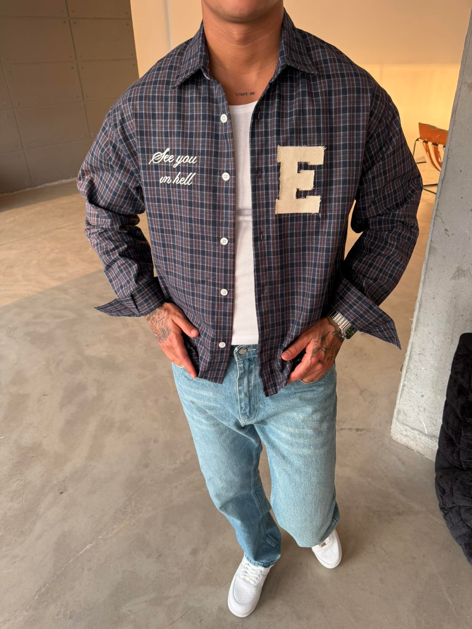 Ekose See You Ekose Gömlek - Kahve