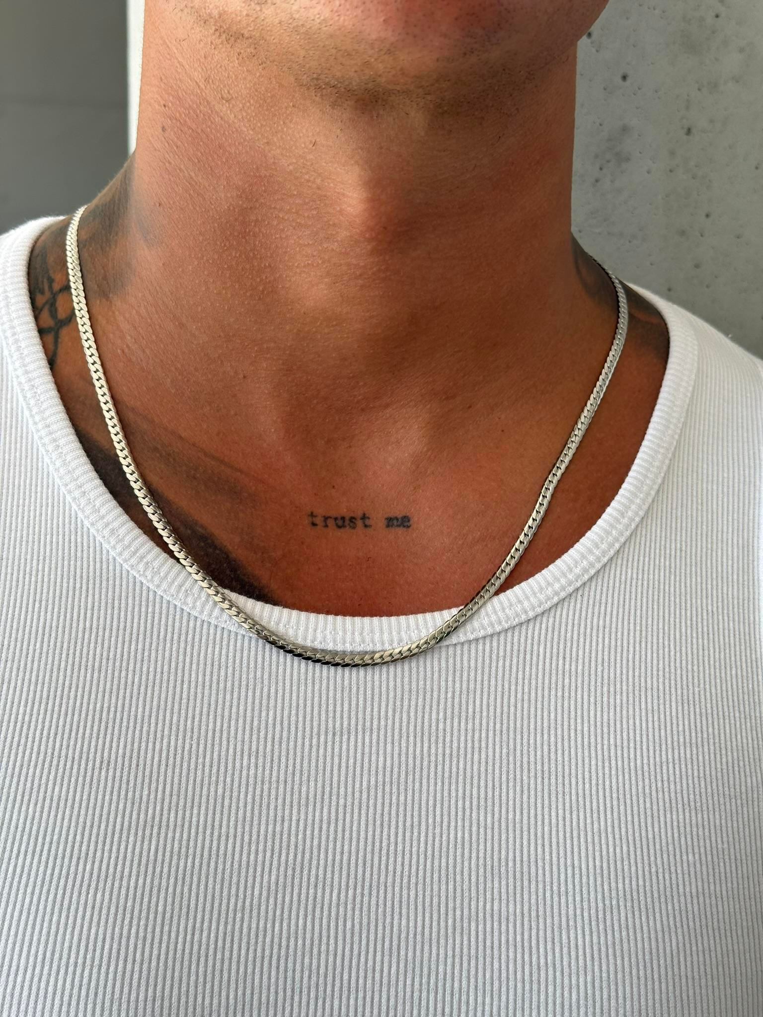 Erkek Ball Chain Kolye - Gümüş