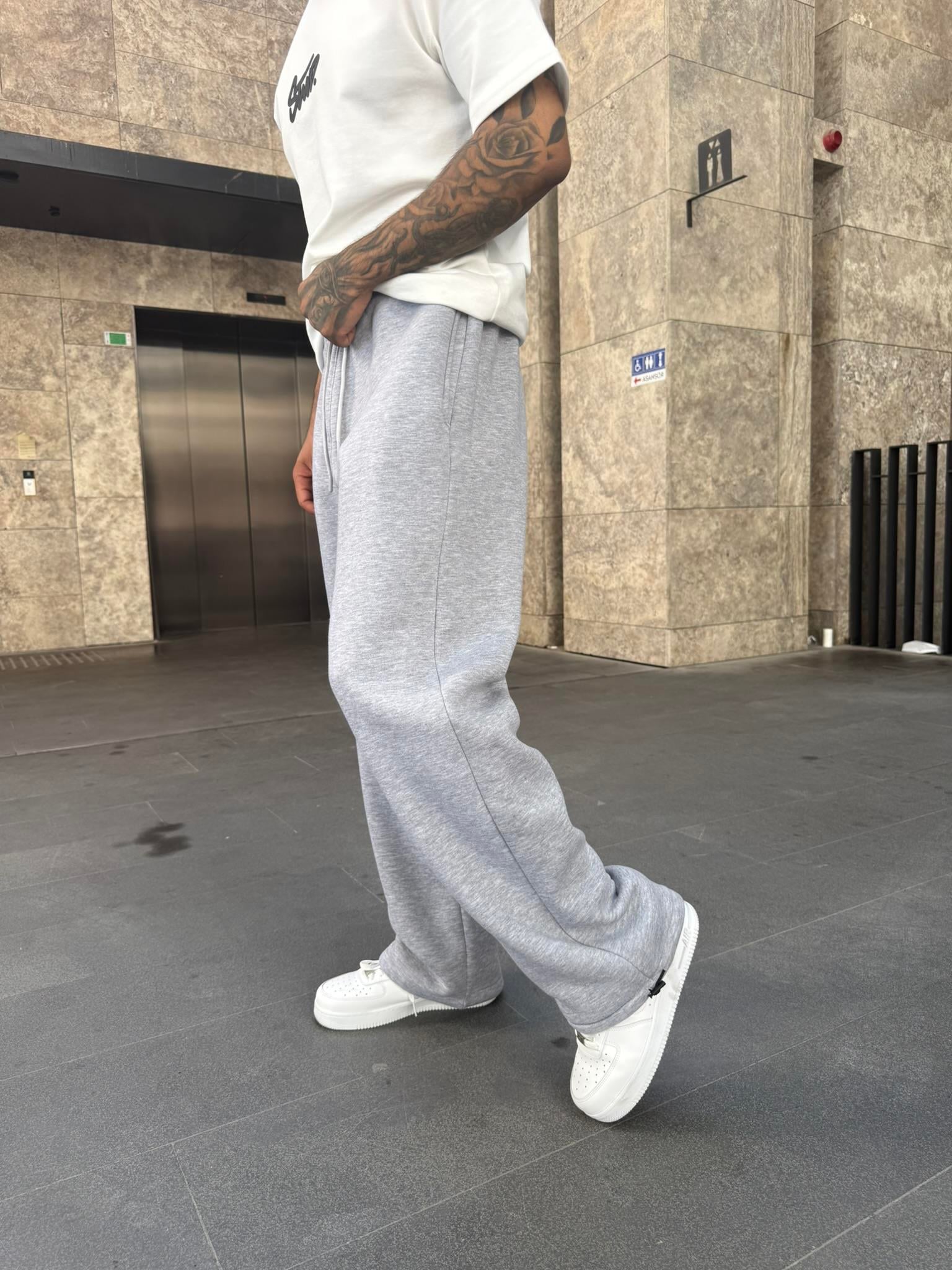 Erkek Basic Baggy Eşofman - Gri