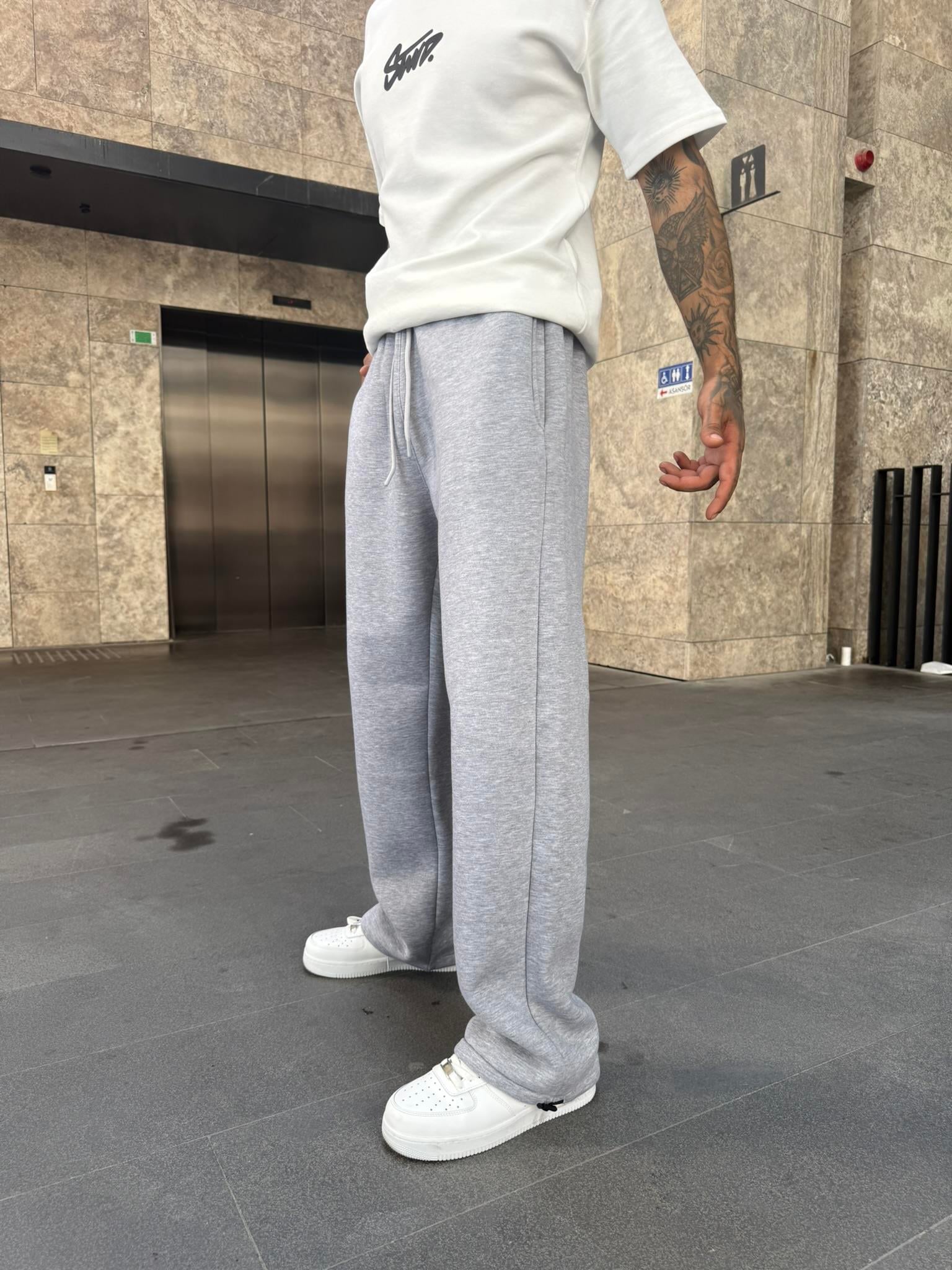 Erkek Basic Baggy Eşofman - Gri