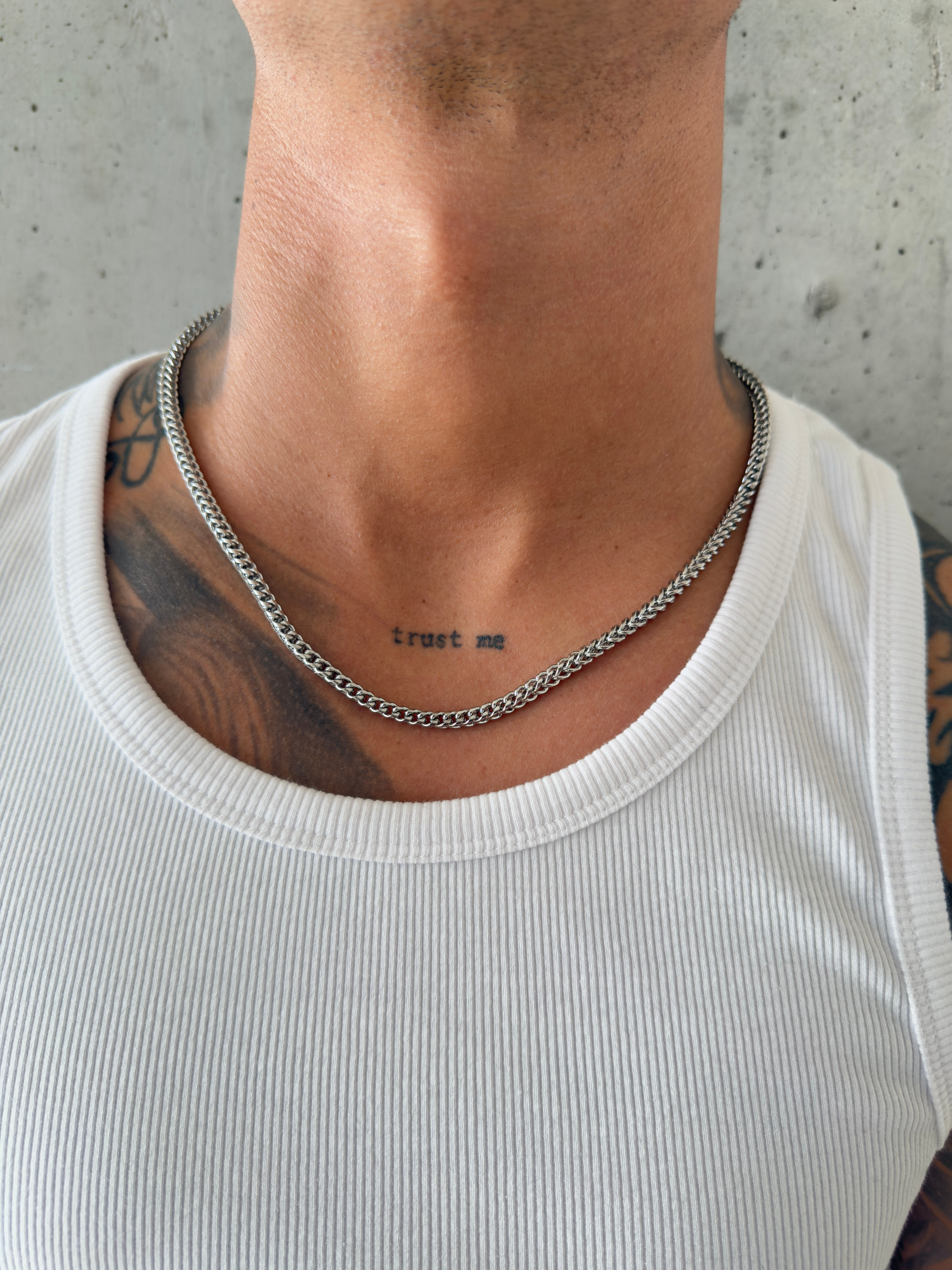 Erkek Basic  Kolye - Gümüş