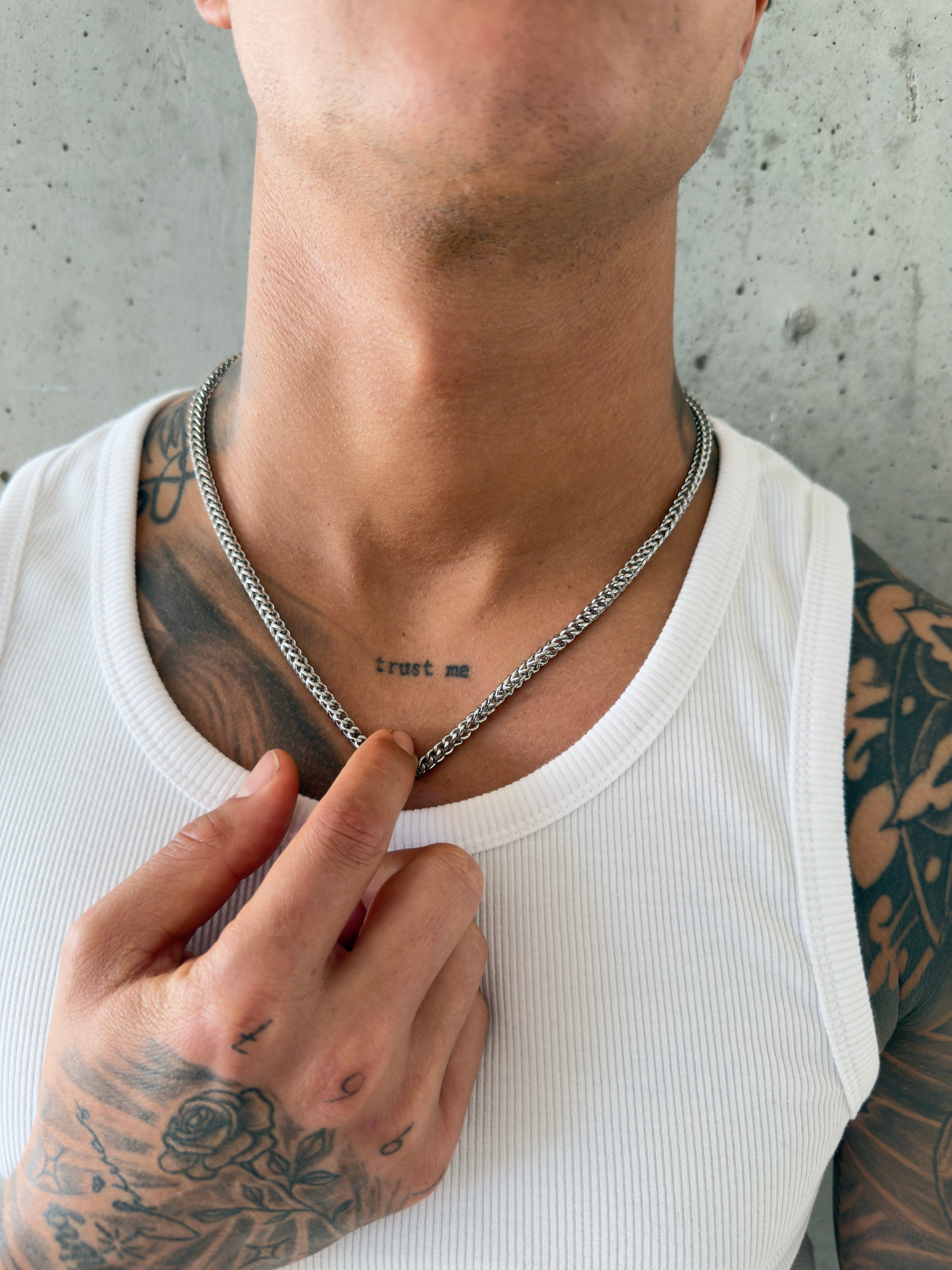 Erkek Basic  Kolye - Gümüş