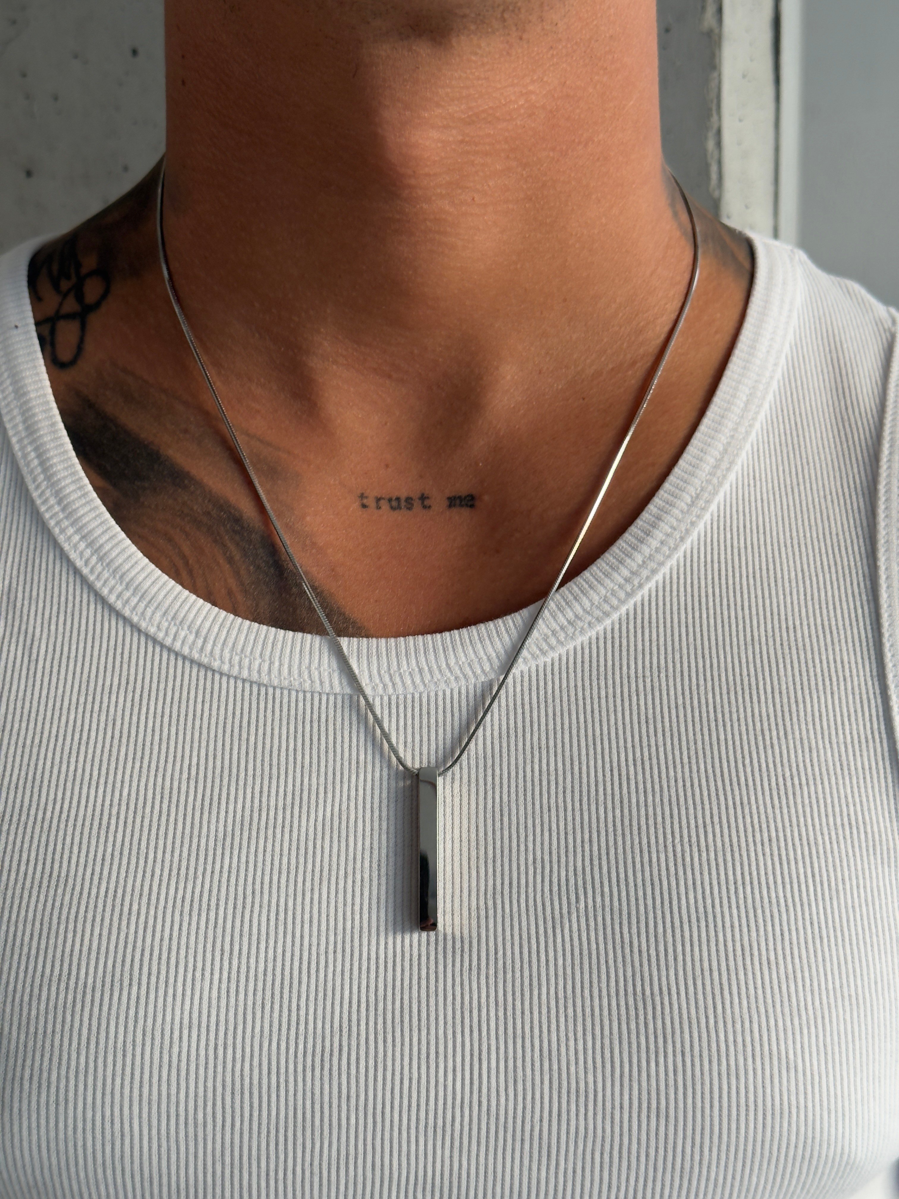 Erkek Basic Kolye - Gümüş