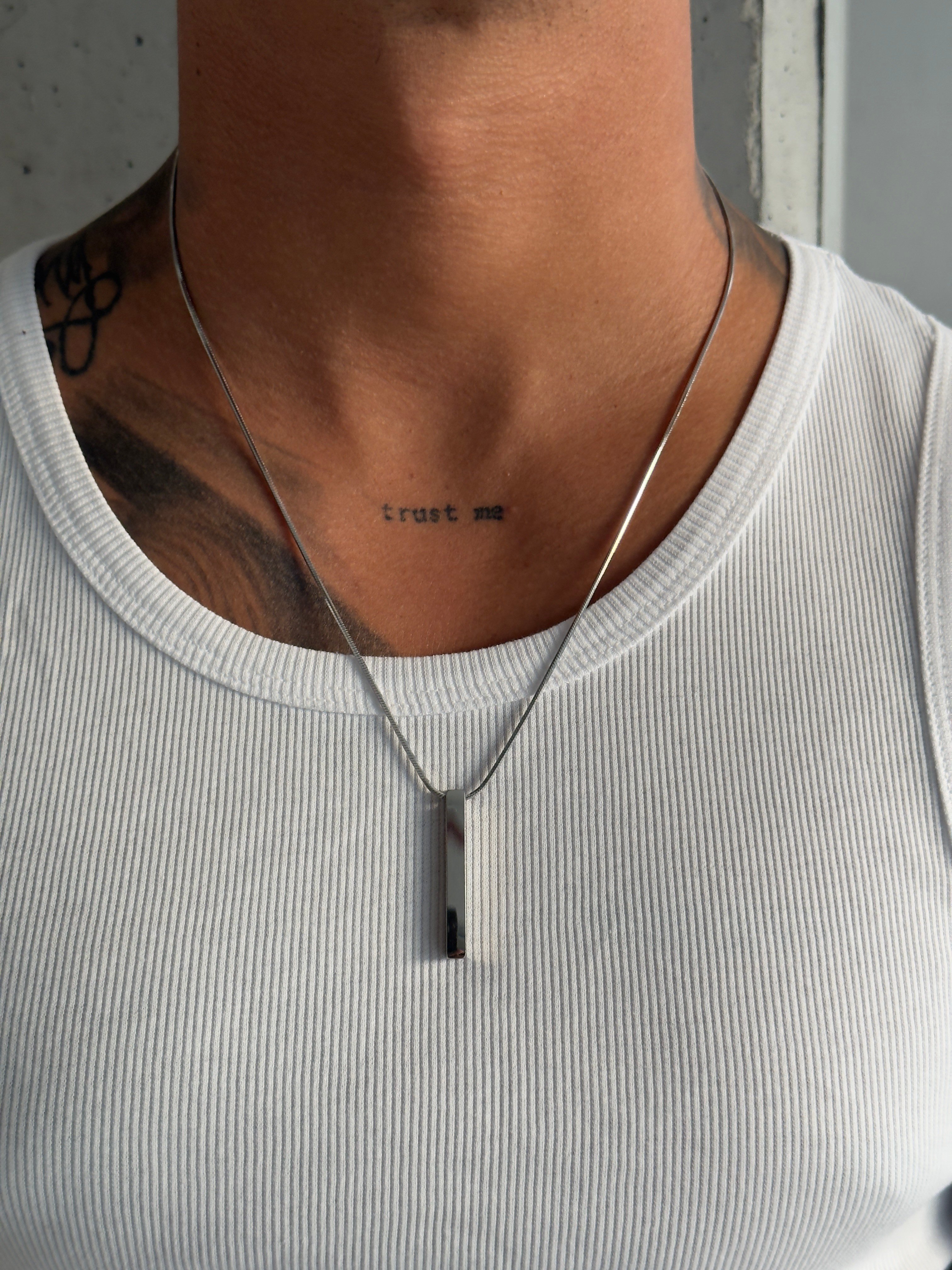 Erkek Basic Kolye - Gümüş