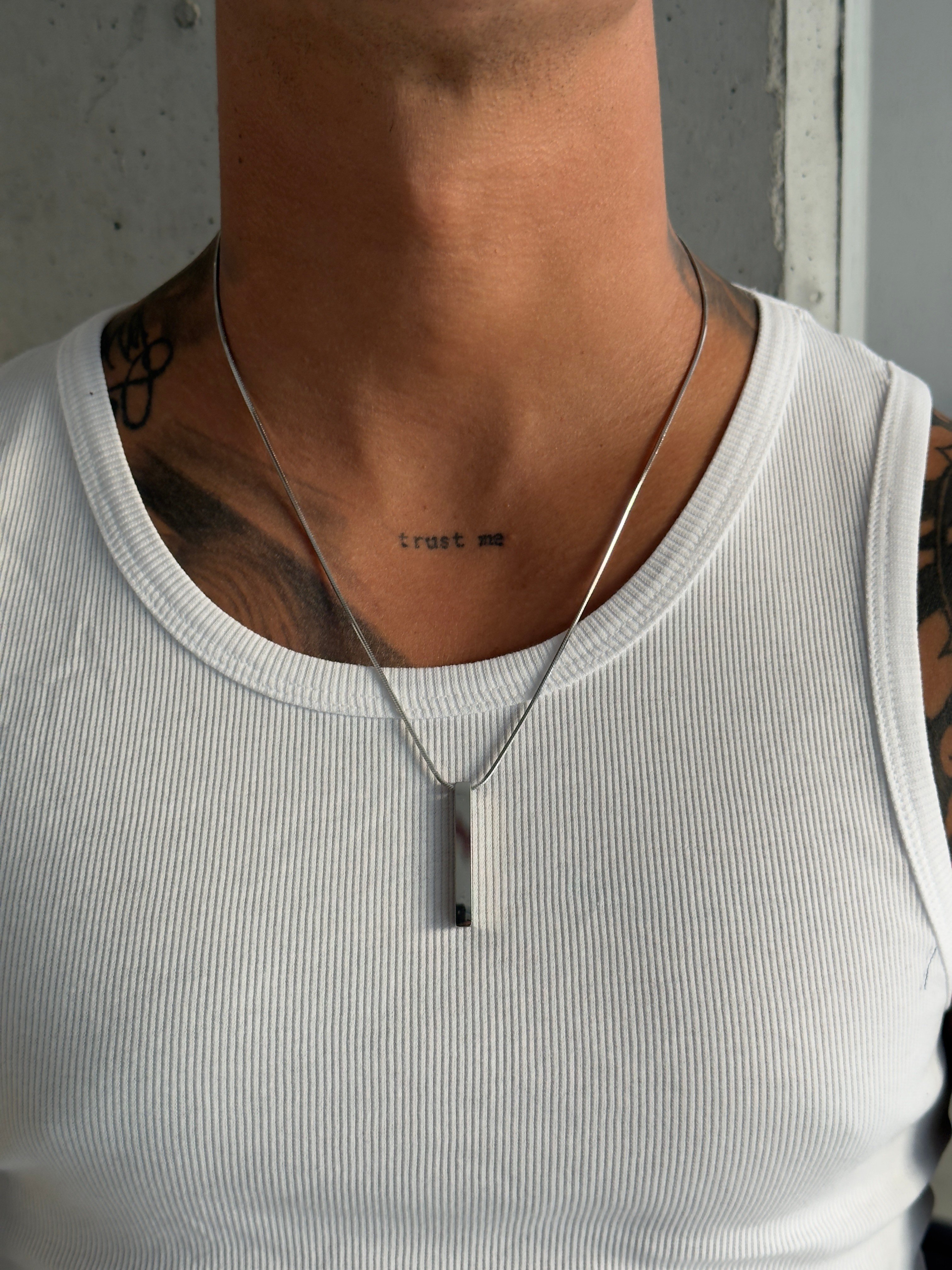 Erkek Basic Kolye - Gümüş