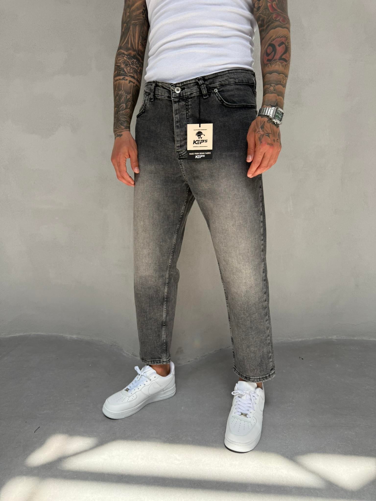 Erkek Eskitme Basic Boyfriend - Gri