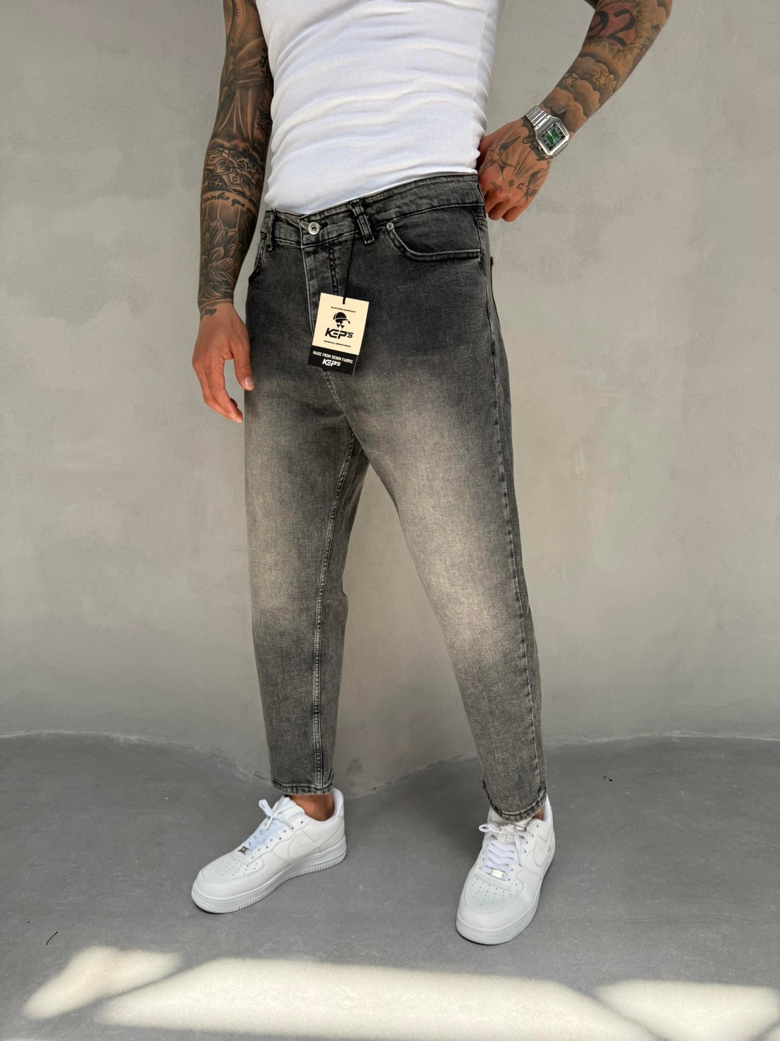 Erkek Eskitme Basic Boyfriend - Gri