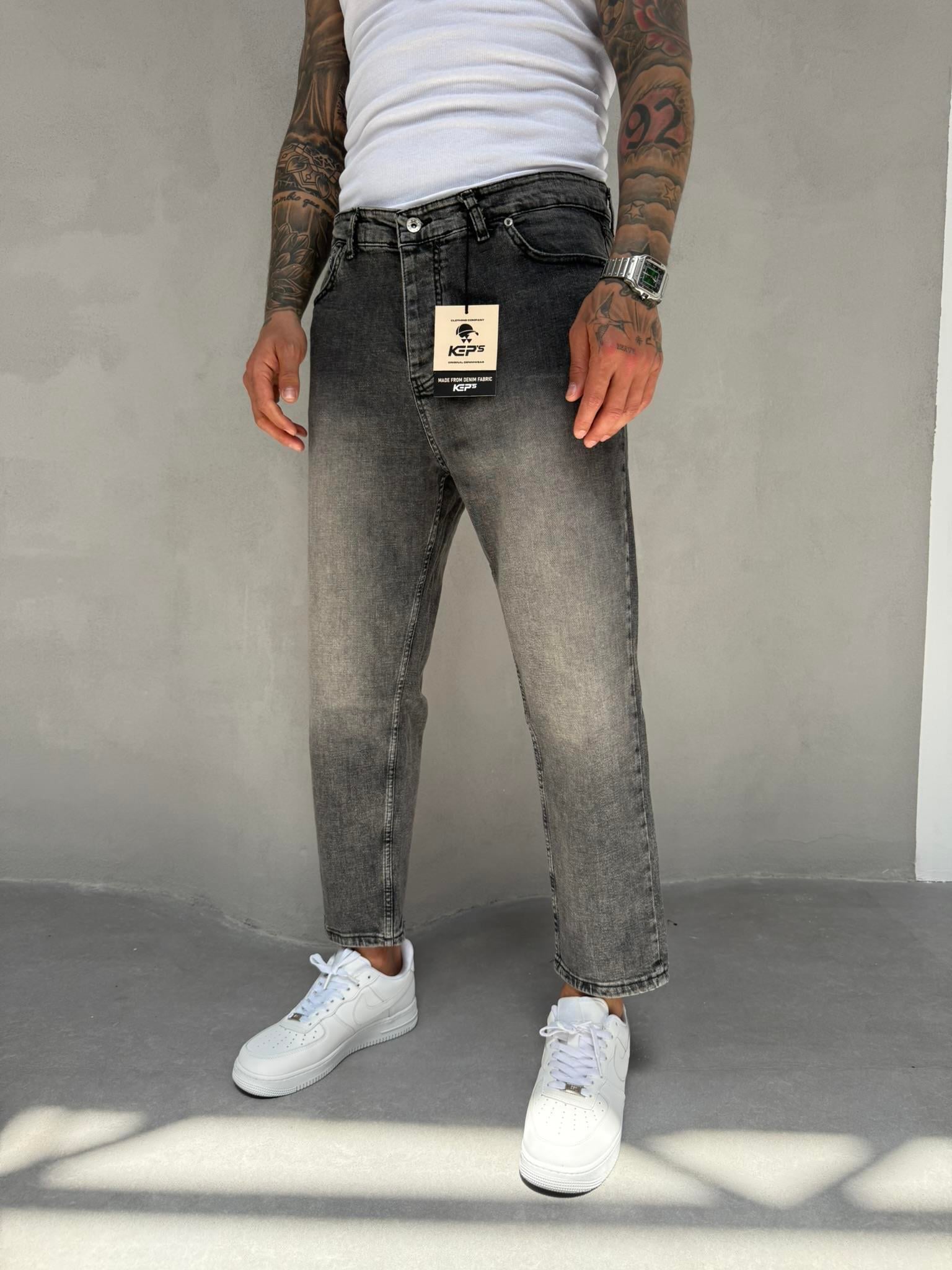 Erkek Eskitme Basic Boyfriend - Gri