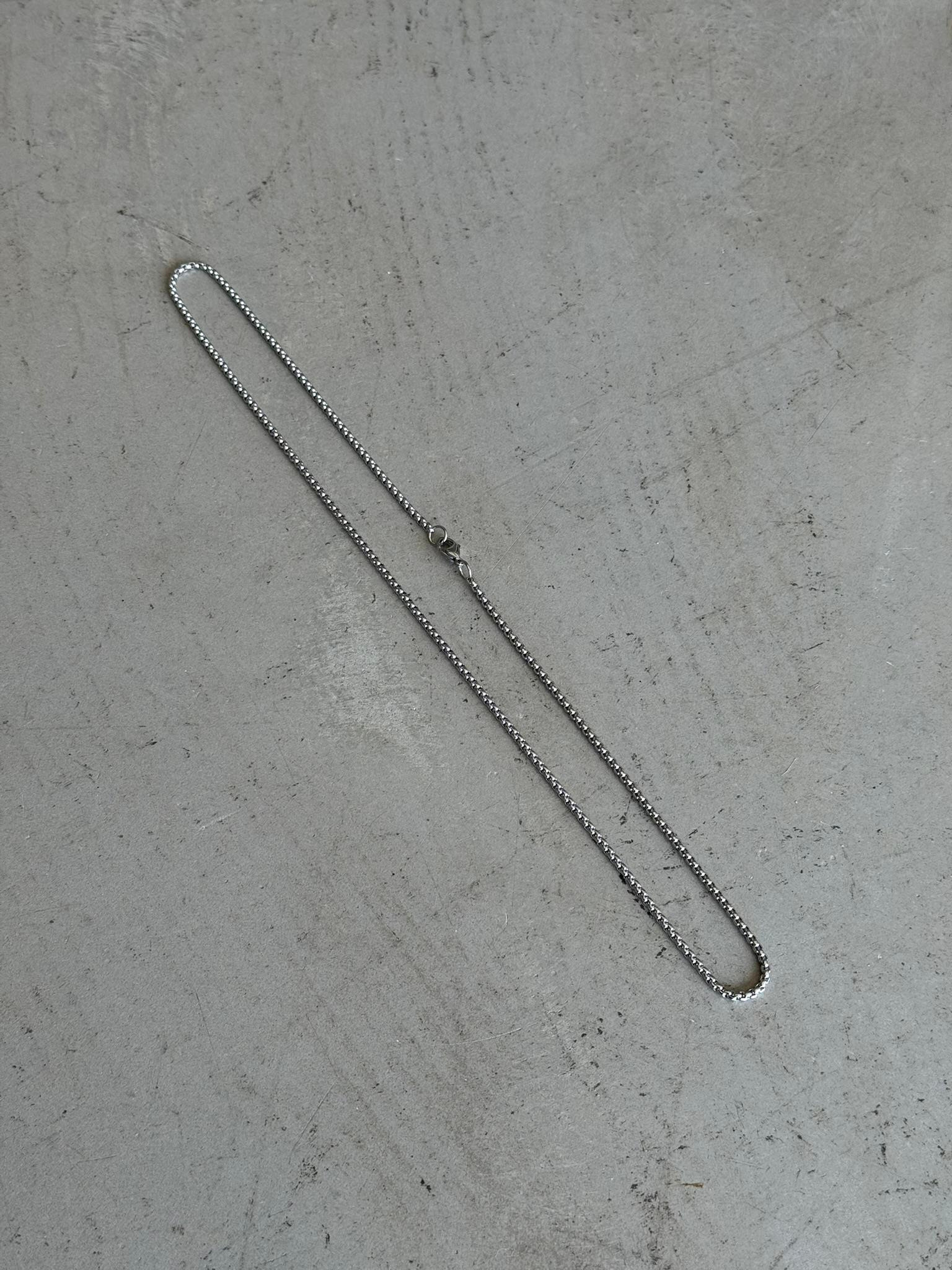 Erkek Flat Snake Zincir Kolye - Gümüş