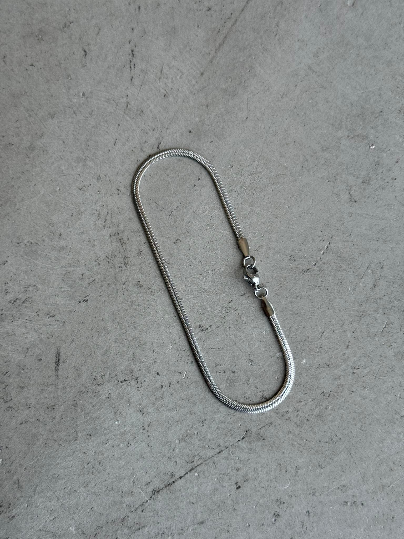 Erkek Minimal Düz Çelik Bileklik - Gümüş