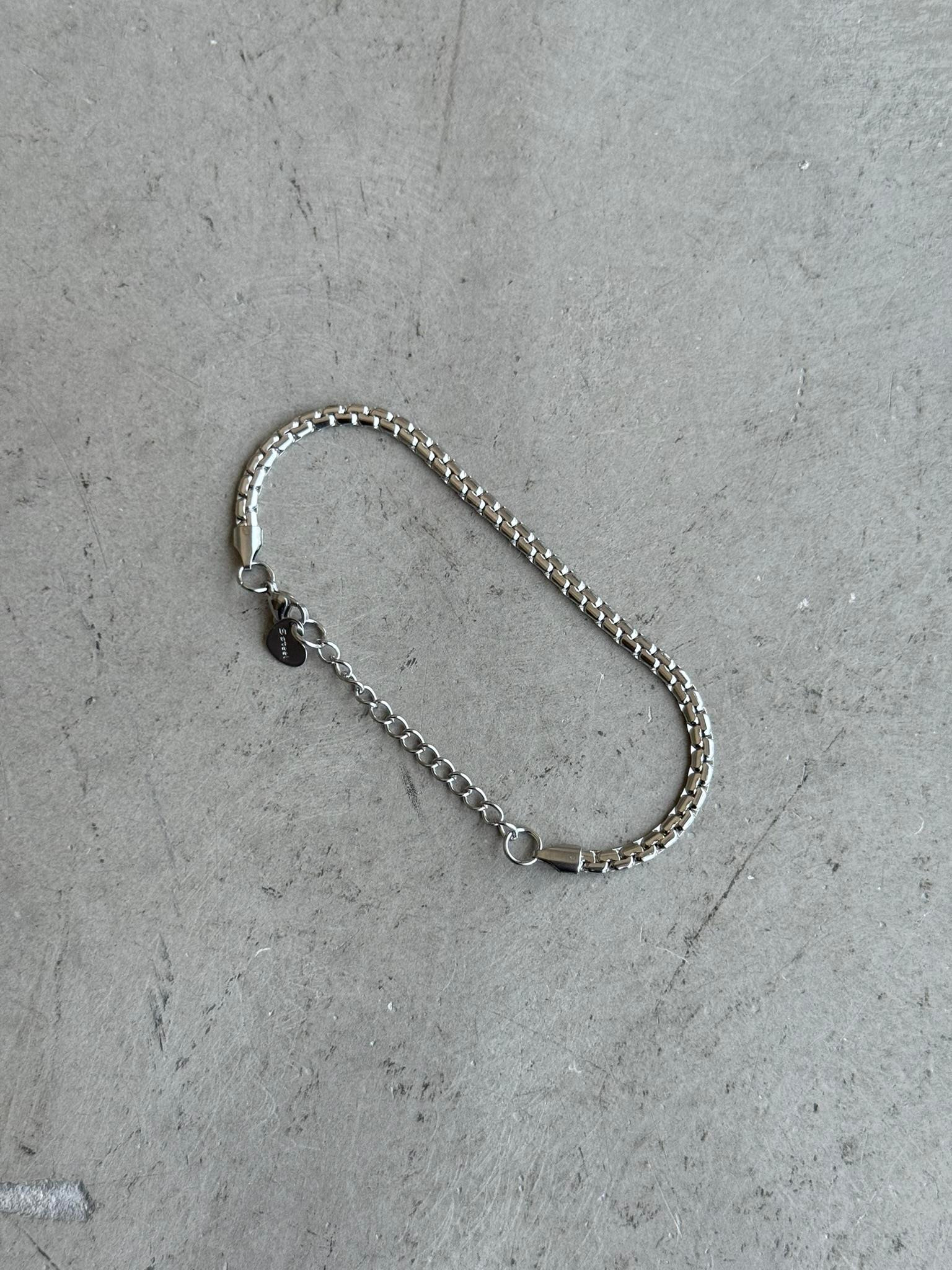 Erkek Minimal Düz Çelik Bileklik - Gümüş