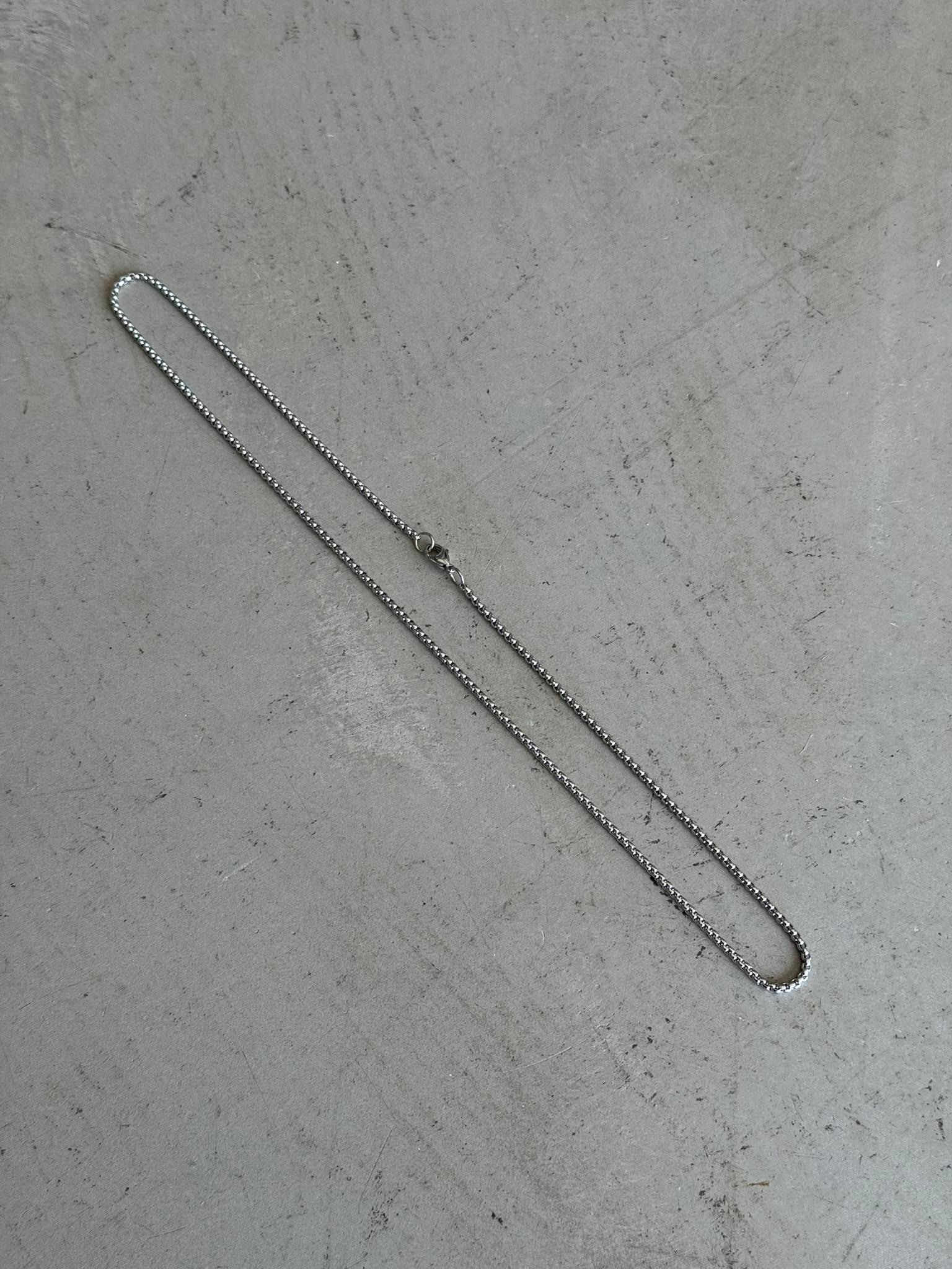 Erkek Slim Cuban Zincir Kolye - Gümüş