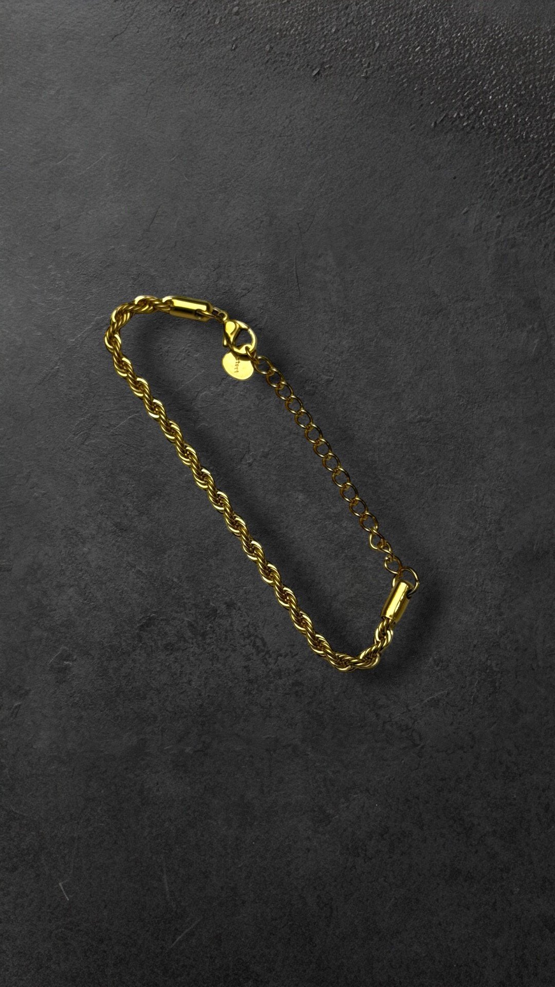 Erkek Twist Bileklik  - Gold