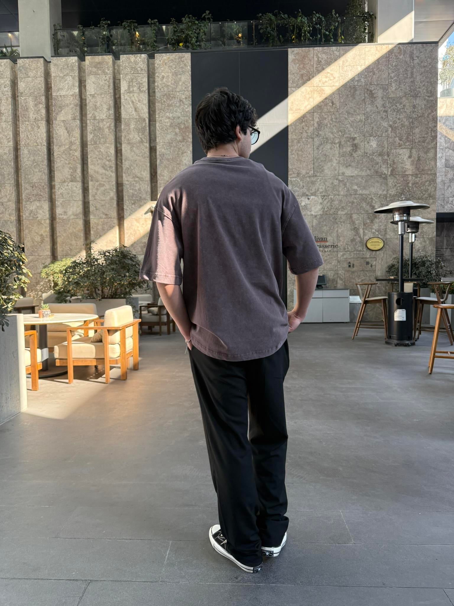 Essence Of Life Basic T-Shirt - Kahve