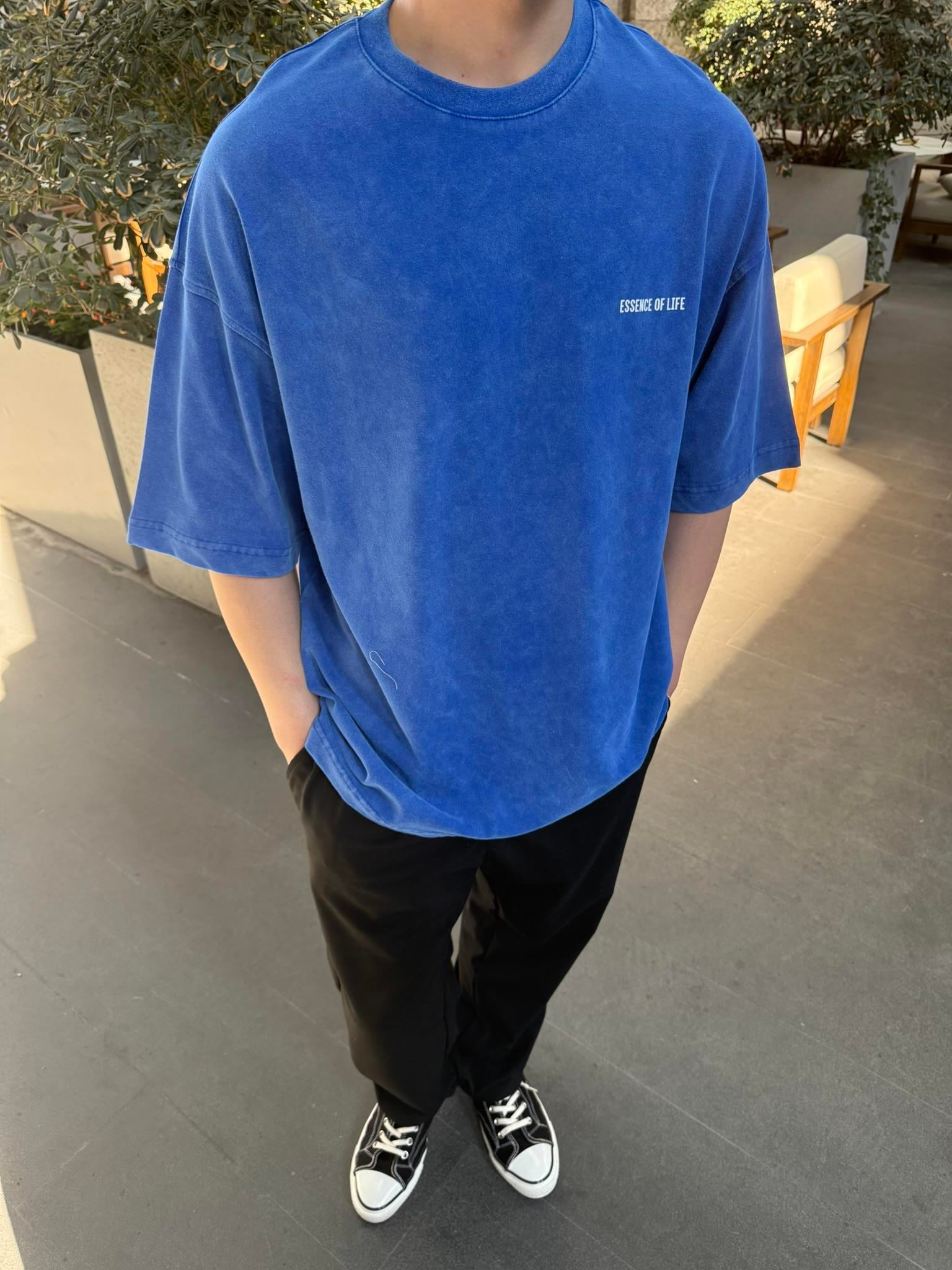 Essence Of Life Basic T-Shirt - Mavi