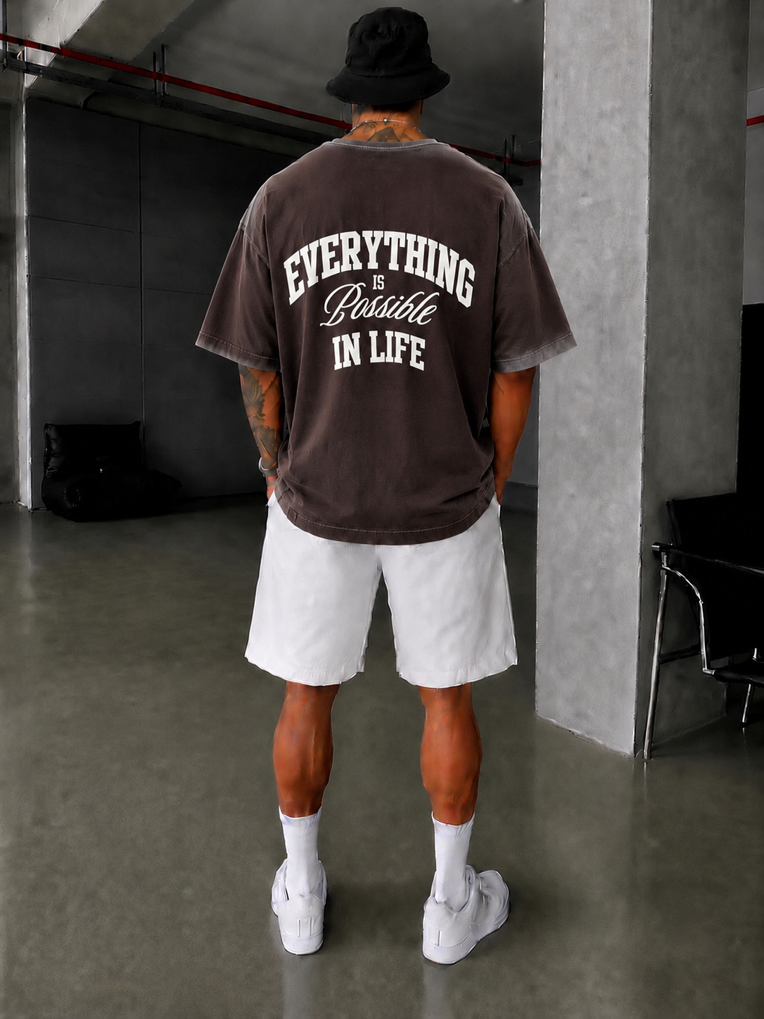 Everything  Spreyli Oversize T-Shirt  - Kahve