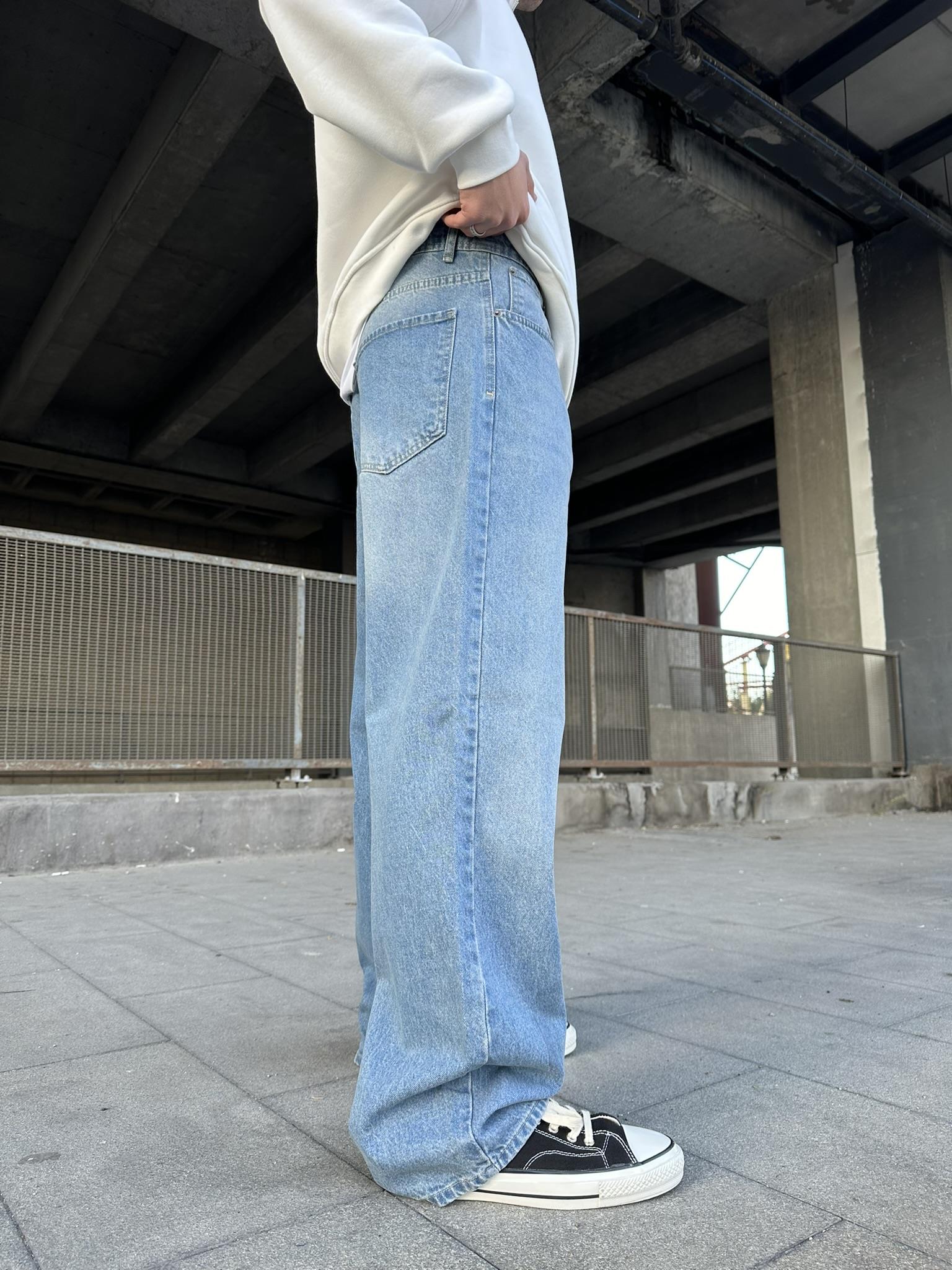 Extra Baggy Fit Jean Pantolon Mavi