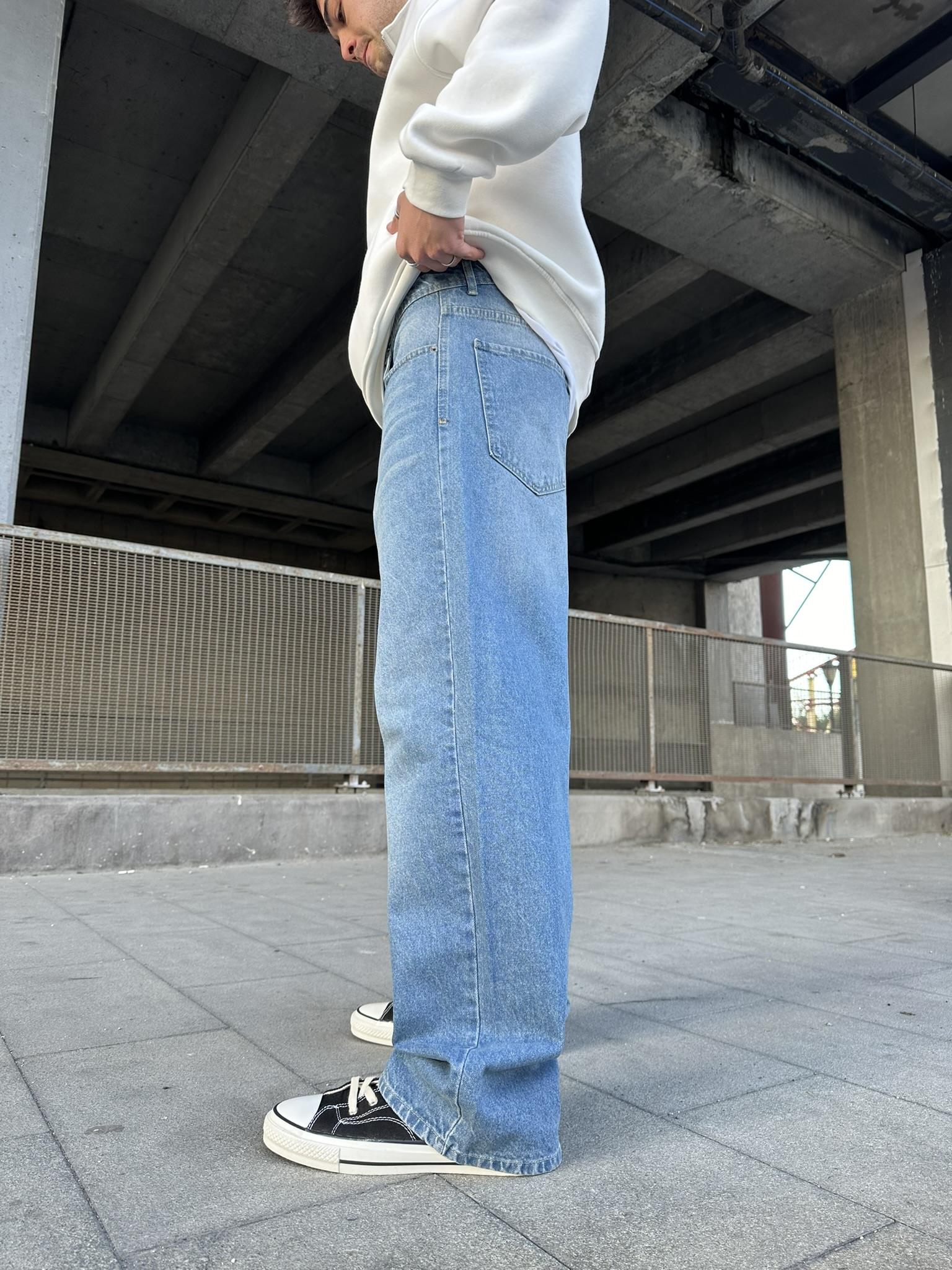 Extra Baggy Fit Jean Pantolon Mavi