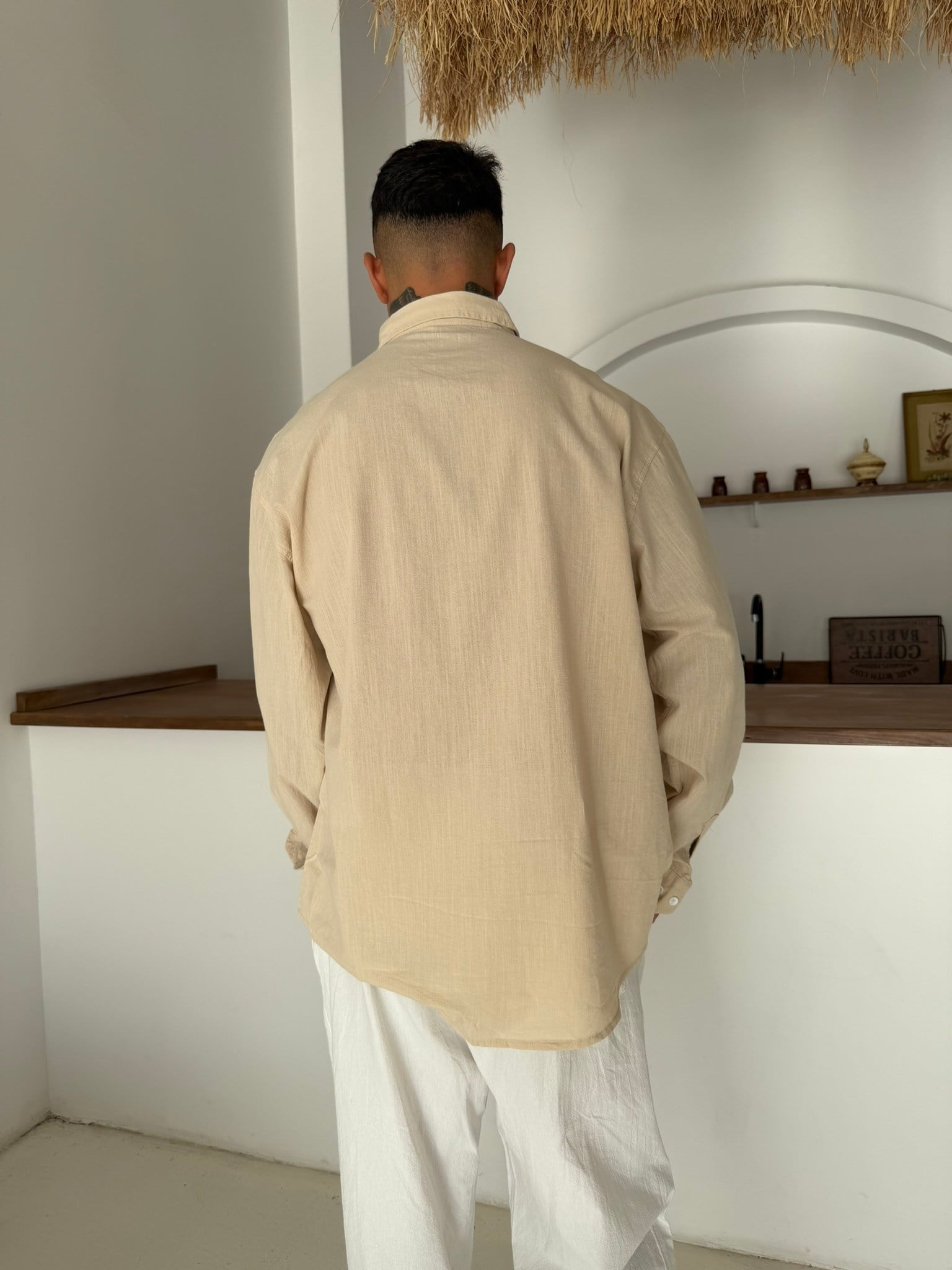 Fresh Keten Gömlek - Bej