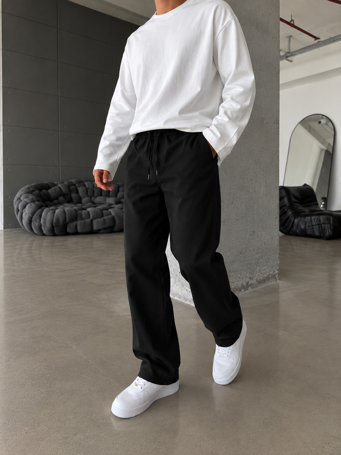 Gabardin Premium Kumaş Baggy Pantolon