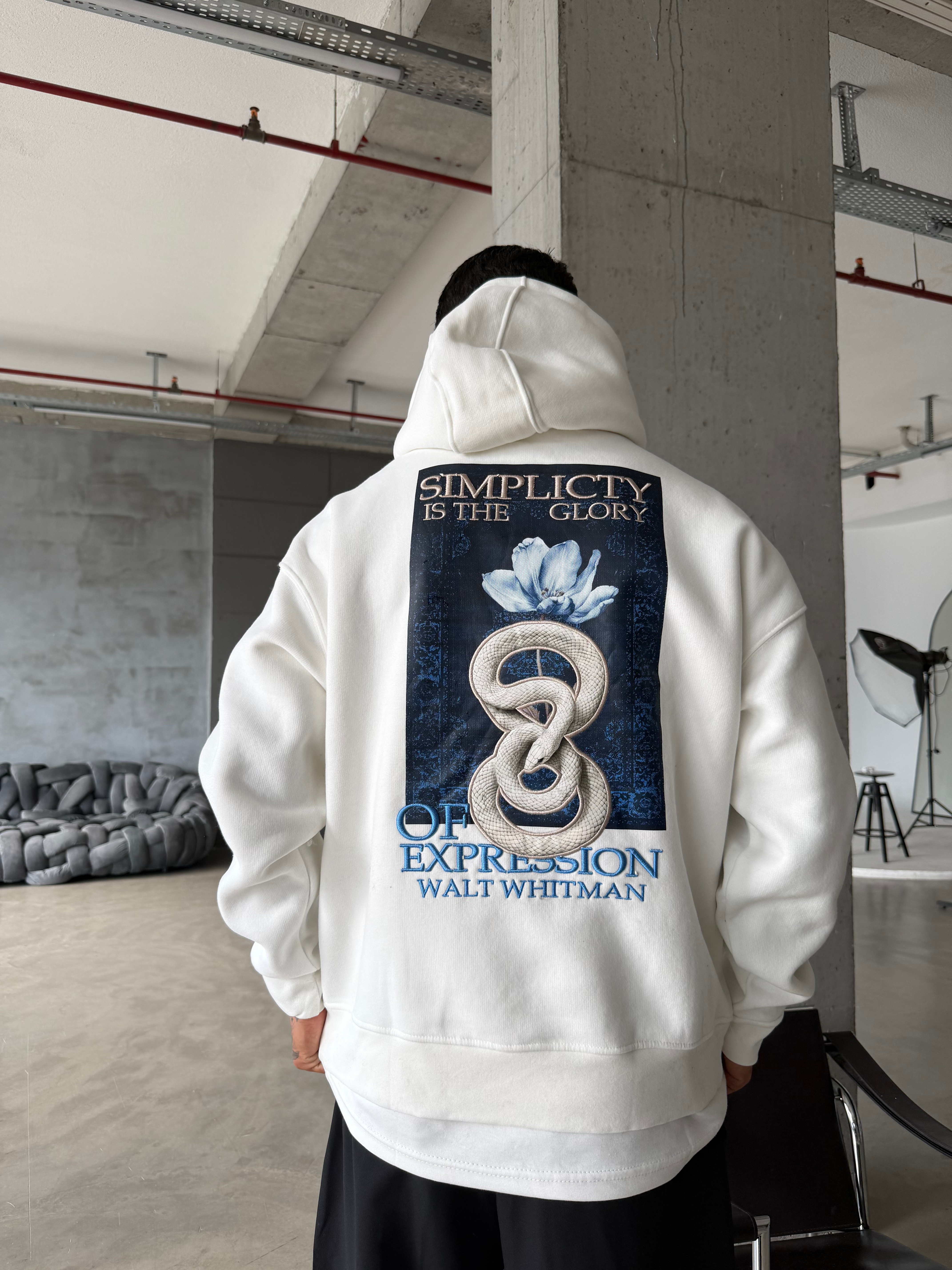 Glory Serpent Sırt Baskılı Oversize Hoodie