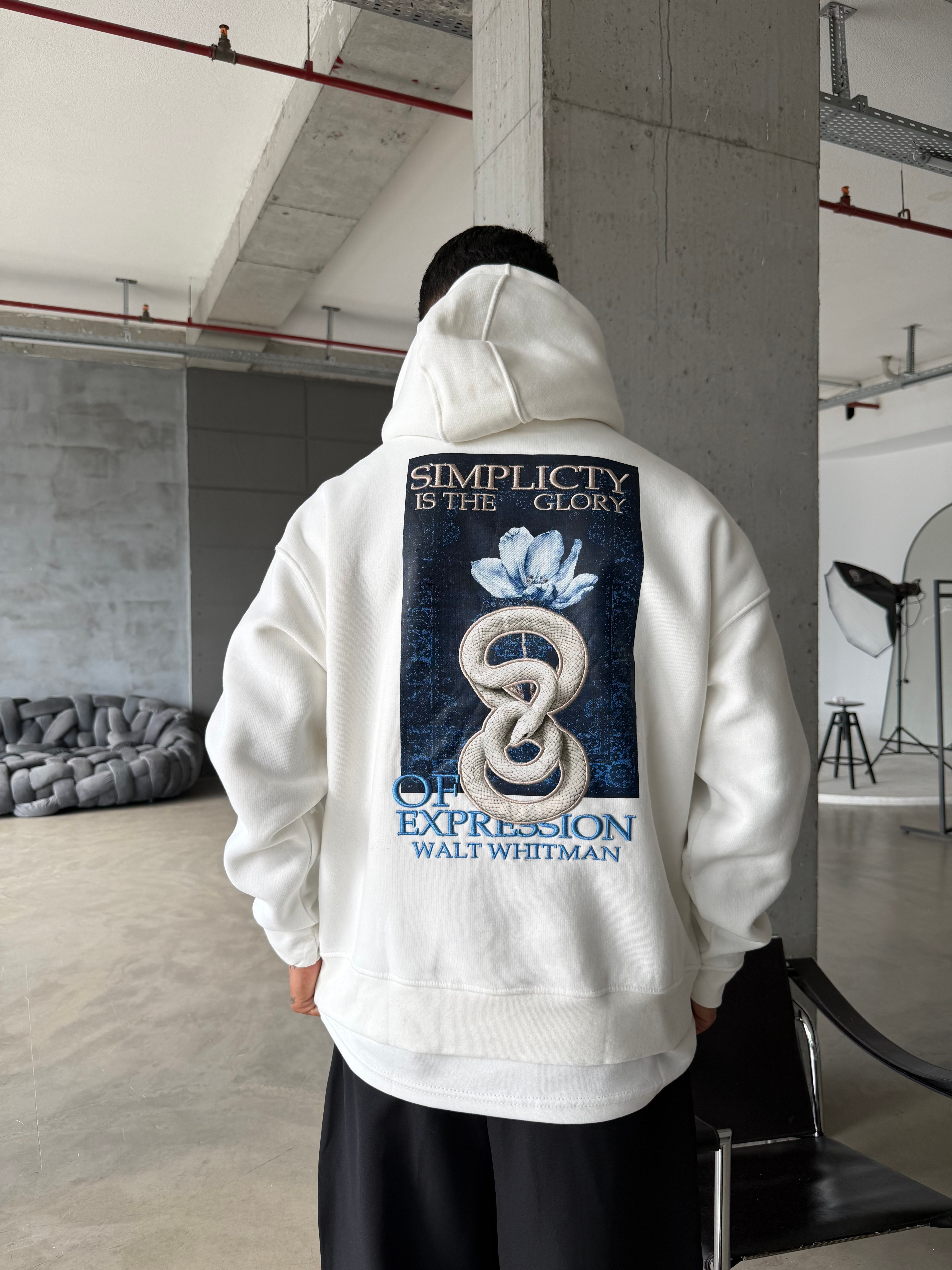 Glory Serpent Sırt Baskılı Oversize Hoodie