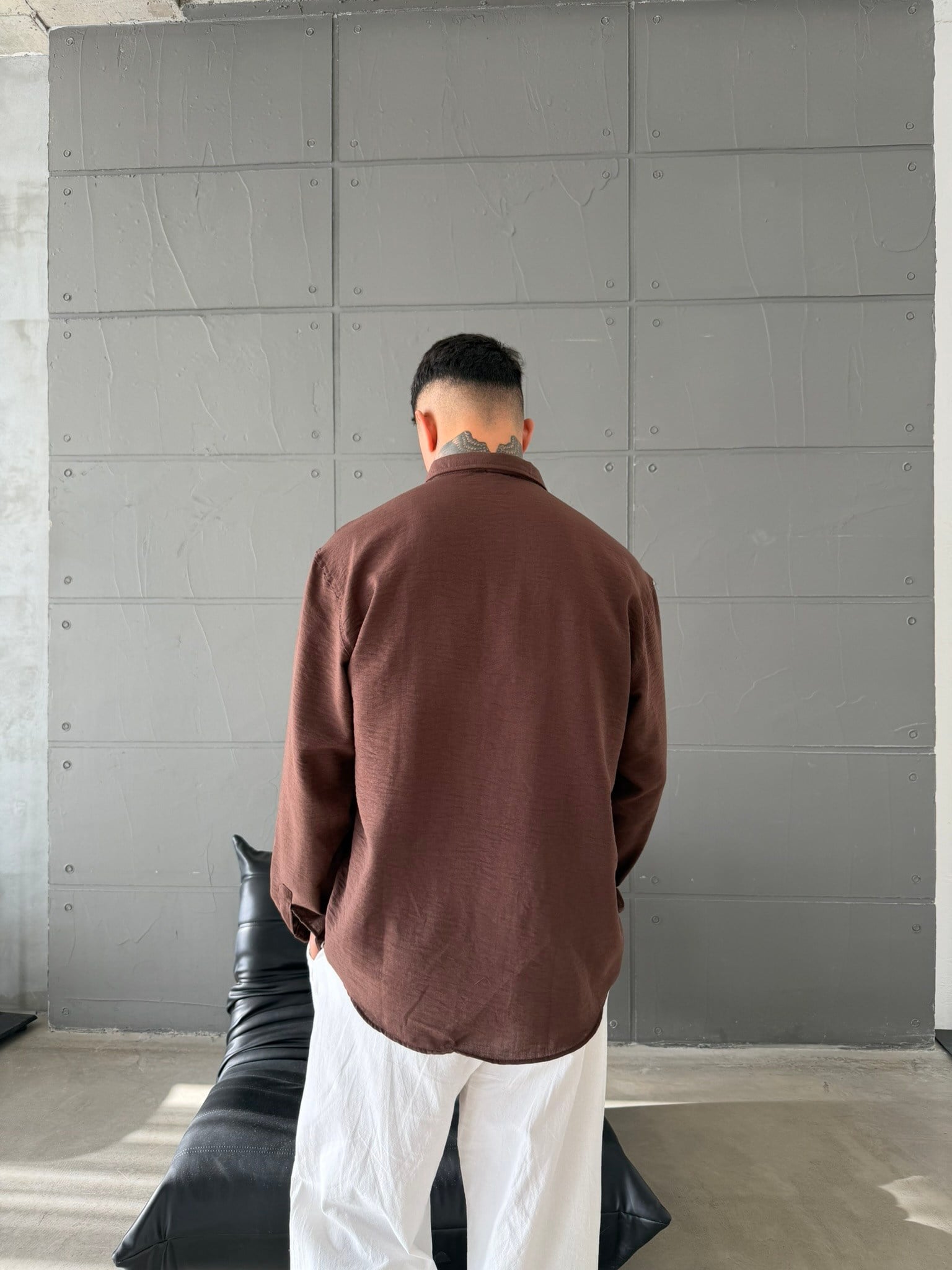 Gobis Basic Keten Gömlek - Kahve