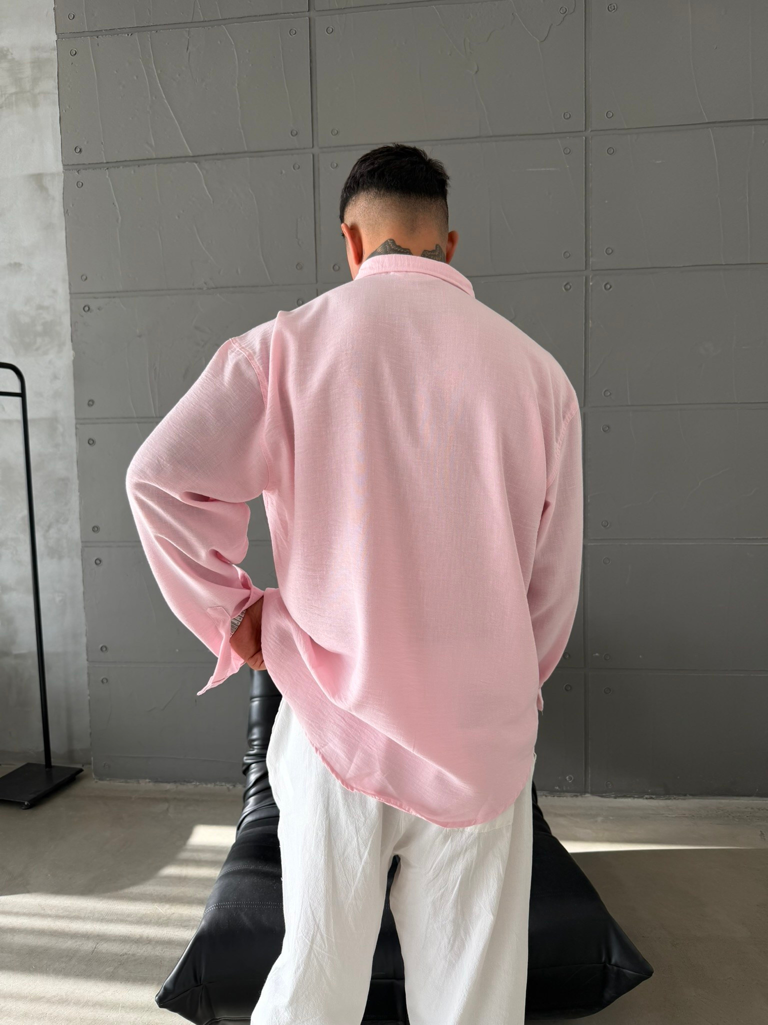 Gobis Basic Keten Gömlek - Pembe